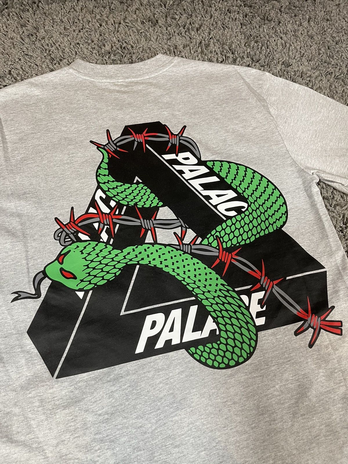 Palace 2020SS Palace Hesh Mit Fresh T-Shirt Tee Grey Marl Snake 
