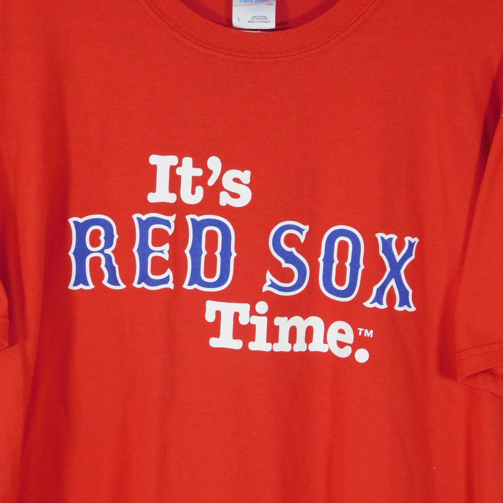 Gildan Boston Red Sox Its Papa Ginos Time Tee Size L Double Sided Size US L / EU 52-54 / 3 - 3 Thumbnail