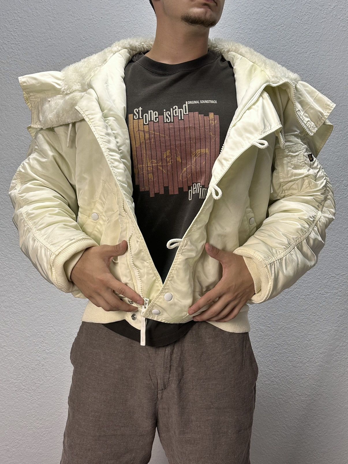 Vintage Alpha Industries Jacket Fur Ifsixwasnine Y2K Japan