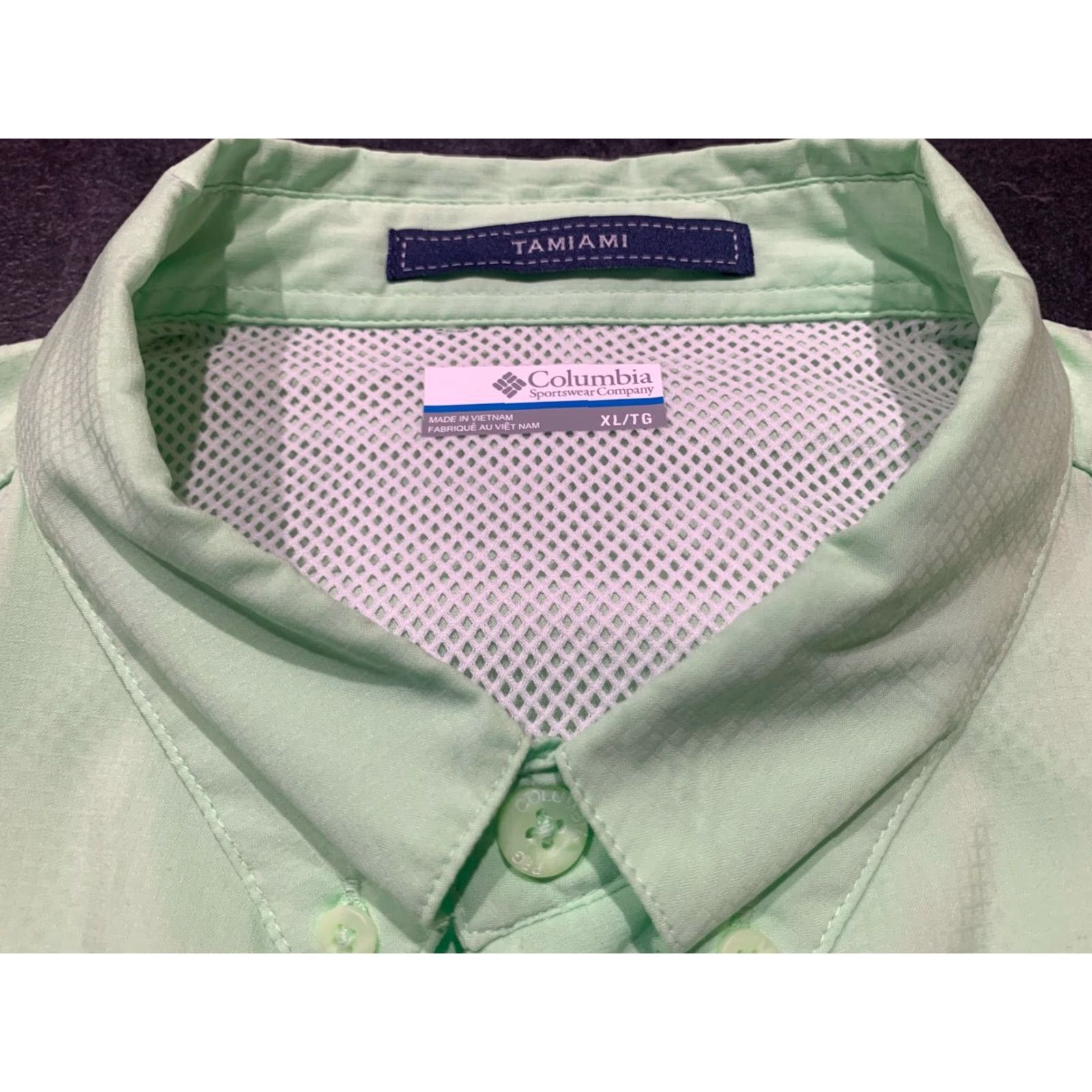 Vintage VINTAGE Columbia PFG Shirt Men XL Green Short Sleeve Breathable Outdoor Fish Lightweight Collared Size US XL / EU 56 / 4 - 5 Thumbnail