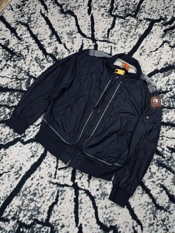 Parajumpers Parajumpers Navy Blue Bomber Jacket with Logo 3XL Size US XXL / EU 58 / 5 - 2 Thumbnail