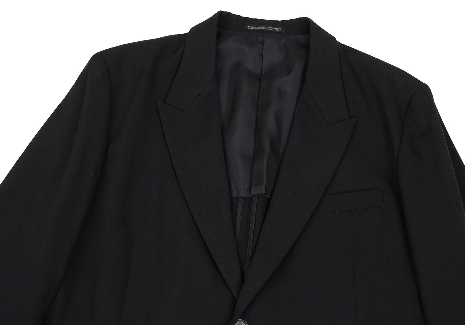 Yohji Yamamoto Yohji Yamamoto Wool Gabardine Jacket Black 2 Size US M / EU 48-50 / 2 - 2 Thumbnail