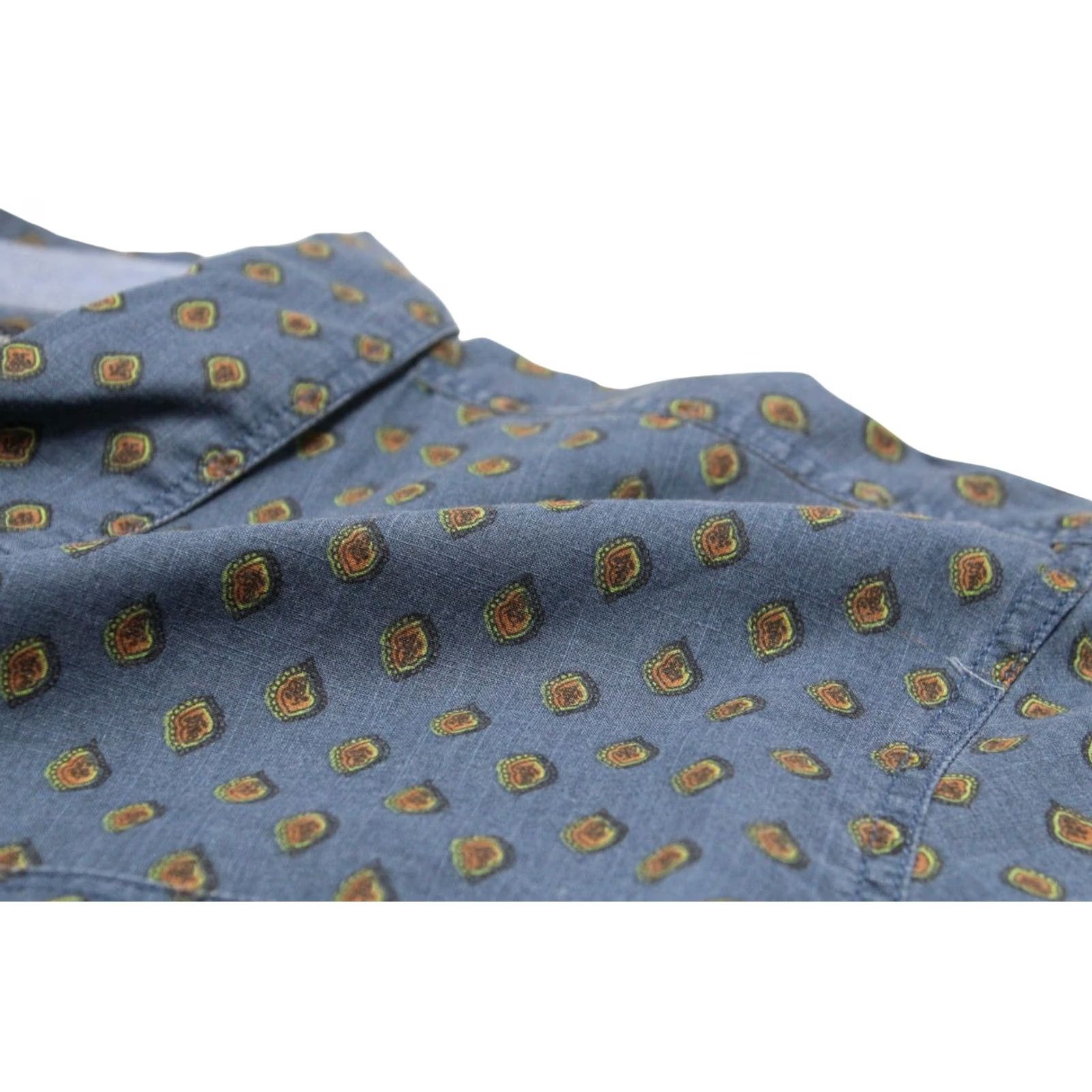 Vintage Woolrich Shirt Men's US LARGE Pocket Spread Collar Button Up Patterned Blue Size US L / EU 52-54 / 3 - 6 Thumbnail