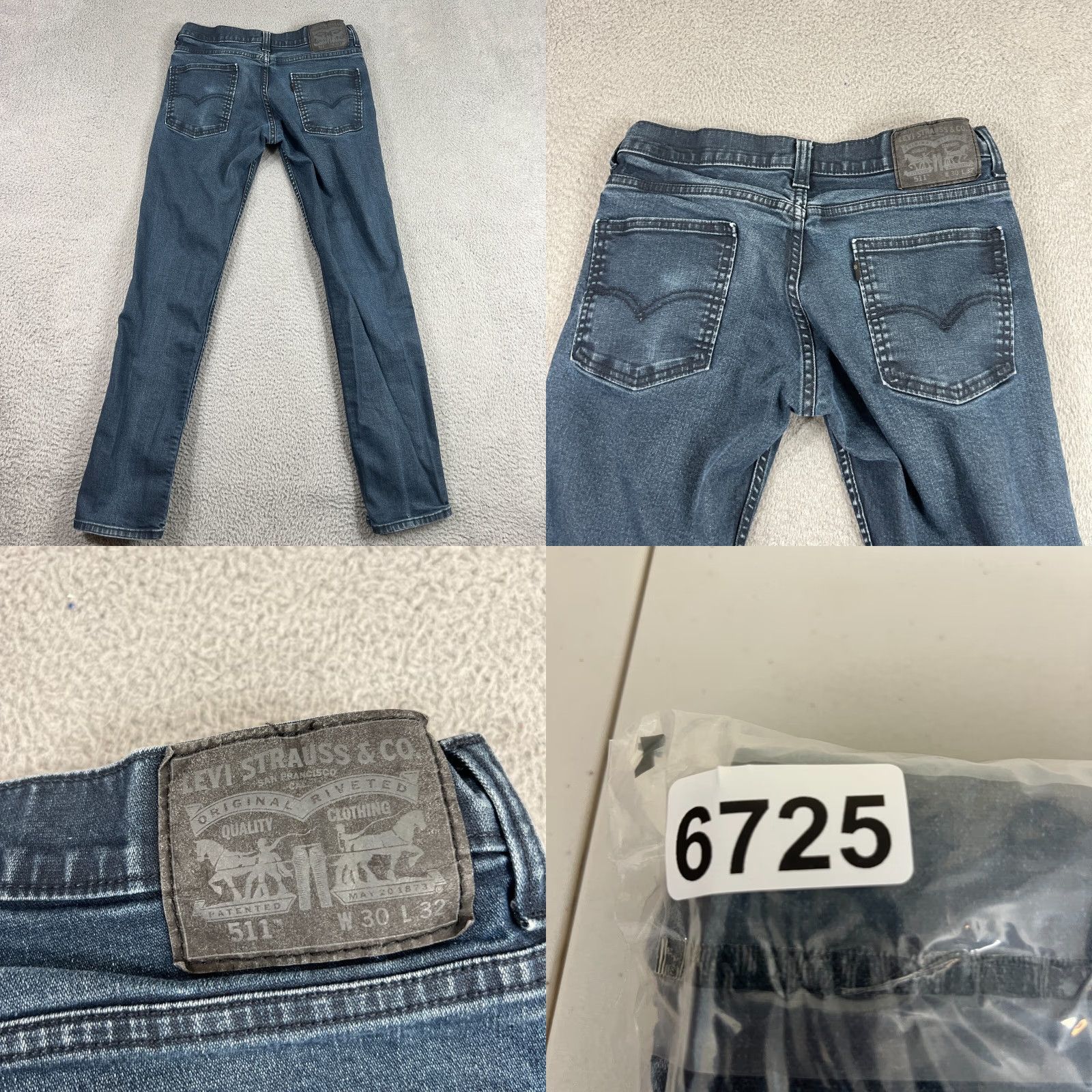Levi's Levi's 511 Jeans Men 30x32 Skinny Fit Dark Wash Denim Slim Stretch Authentic 2010s Size US 30 / EU 46 - 8 Thumbnail