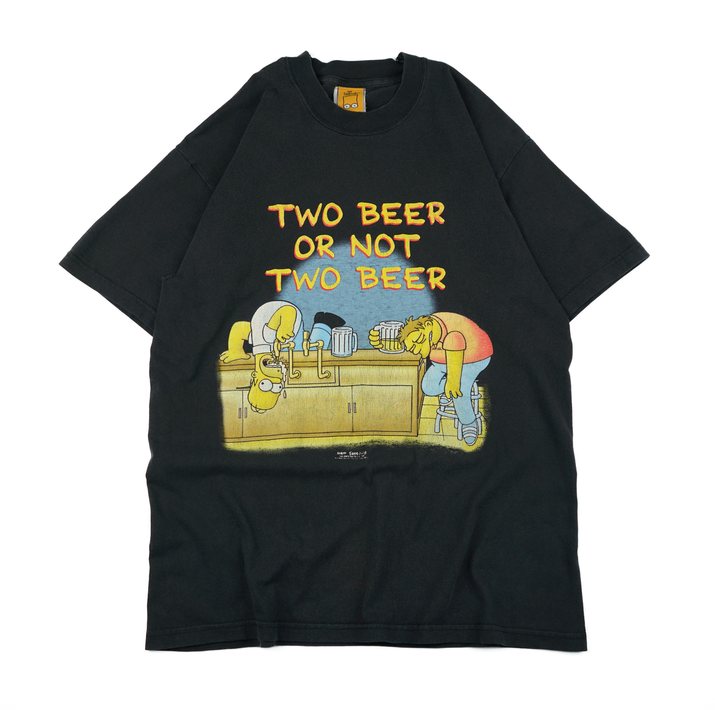 Cartoon Network × The Simpsons × Vintage 90s The Simpsons Two Beer Or Not T-Shirt Size US M / EU 48-50 / 2 - 1 Thumbnail