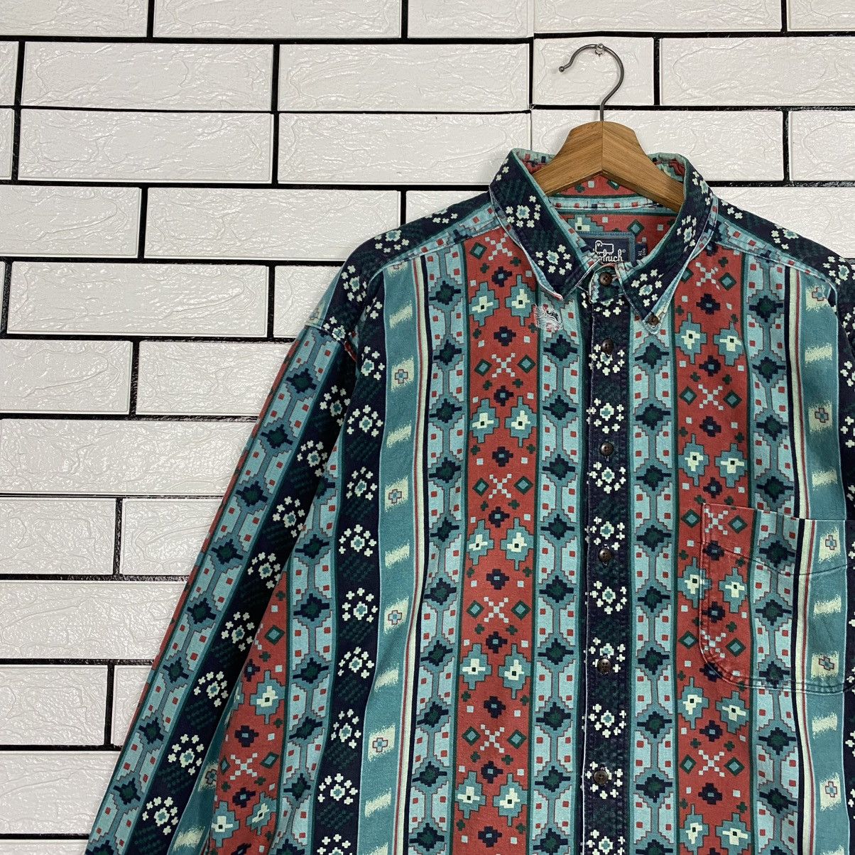 Woolrich Woolen Mills 🔥VINTAGE SHIRT JACKET BUTTON NAVAJO AZTEC WOOLRICH USA Size US XL / EU 56 / 4 - 7 Thumbnail