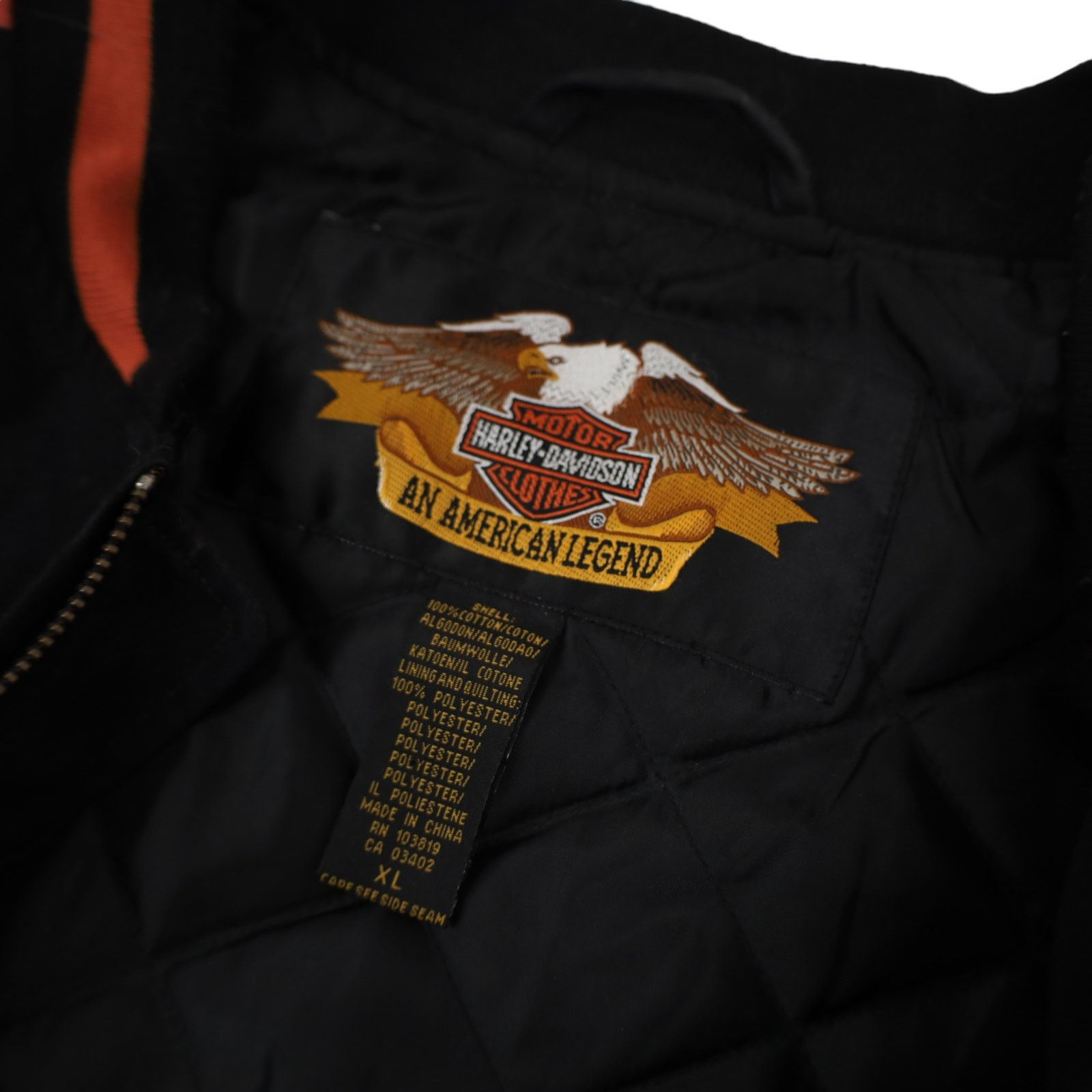 Harley Davidson × Vintage Vintage Harley Davidson Spellout Quilted Bomber Jacket Size US XL / EU 56 / 4 - 8 Thumbnail