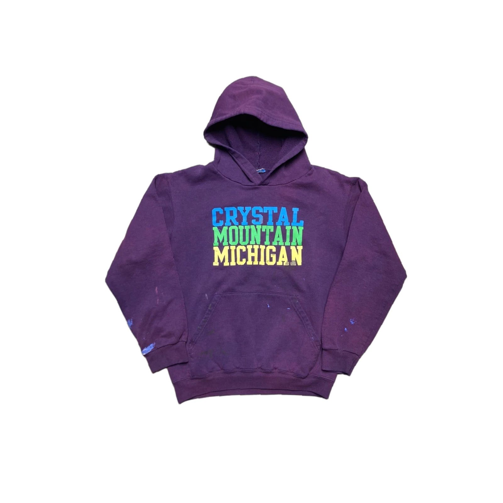 Champion VINTAGE Champion Hoodie Crystal Mountain Michigan Ski Resort 90s Purple Small Mens Pullover Skiing 90s SMALL Size US S / EU 44-46 / 1 - 1 Thumbnail