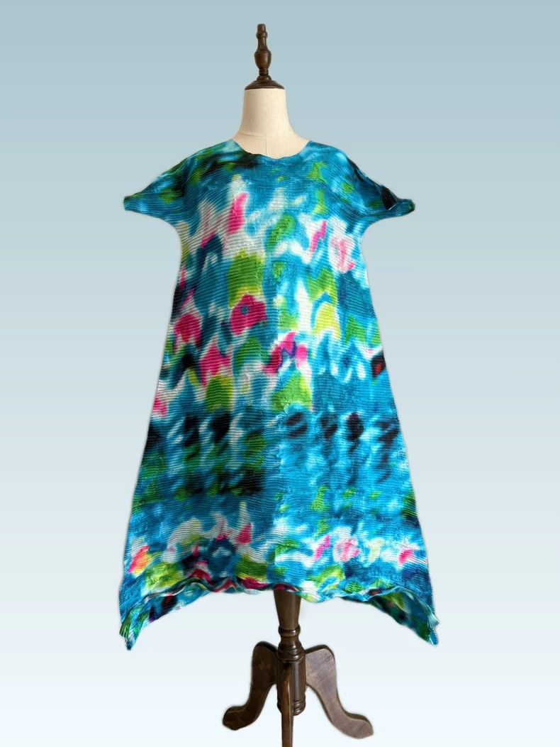 Issey Miyake Issey Miyake Oil painting spring dress Size M / US 6-8 / IT 42-44 - 2 Thumbnail