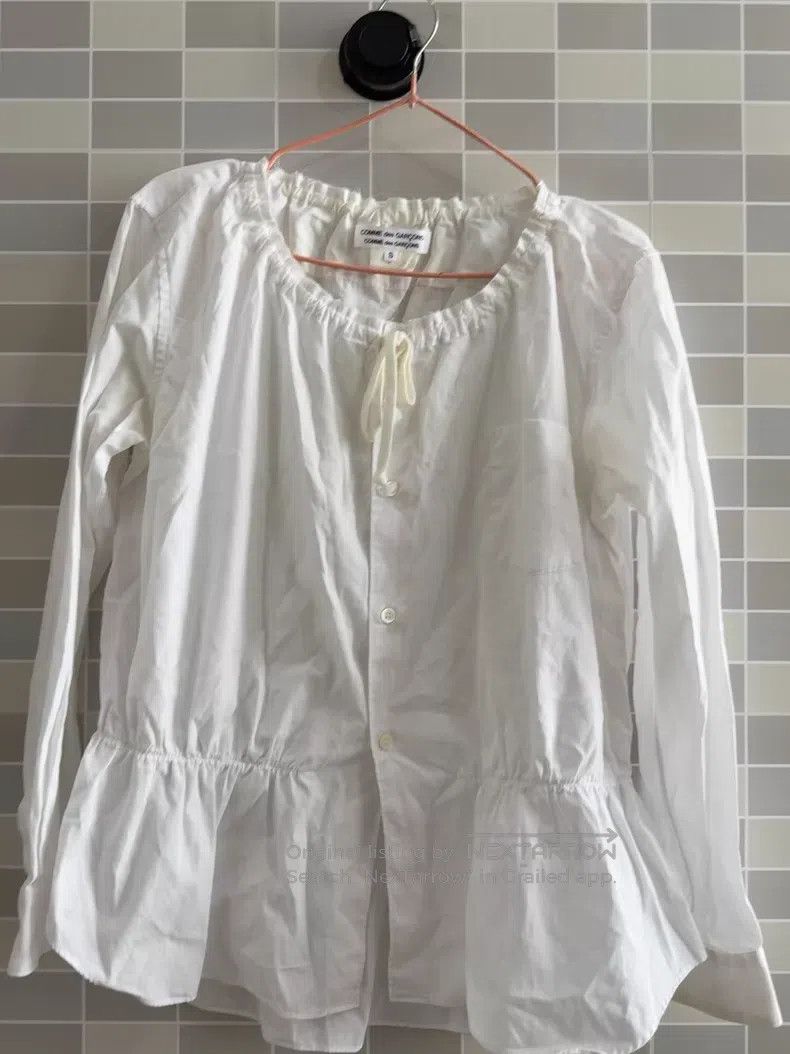 Comme des Garcons Comme des Garcons White Long Sleeve Shirt Size S / US 4 / IT 40 - 1 Thumbnail
