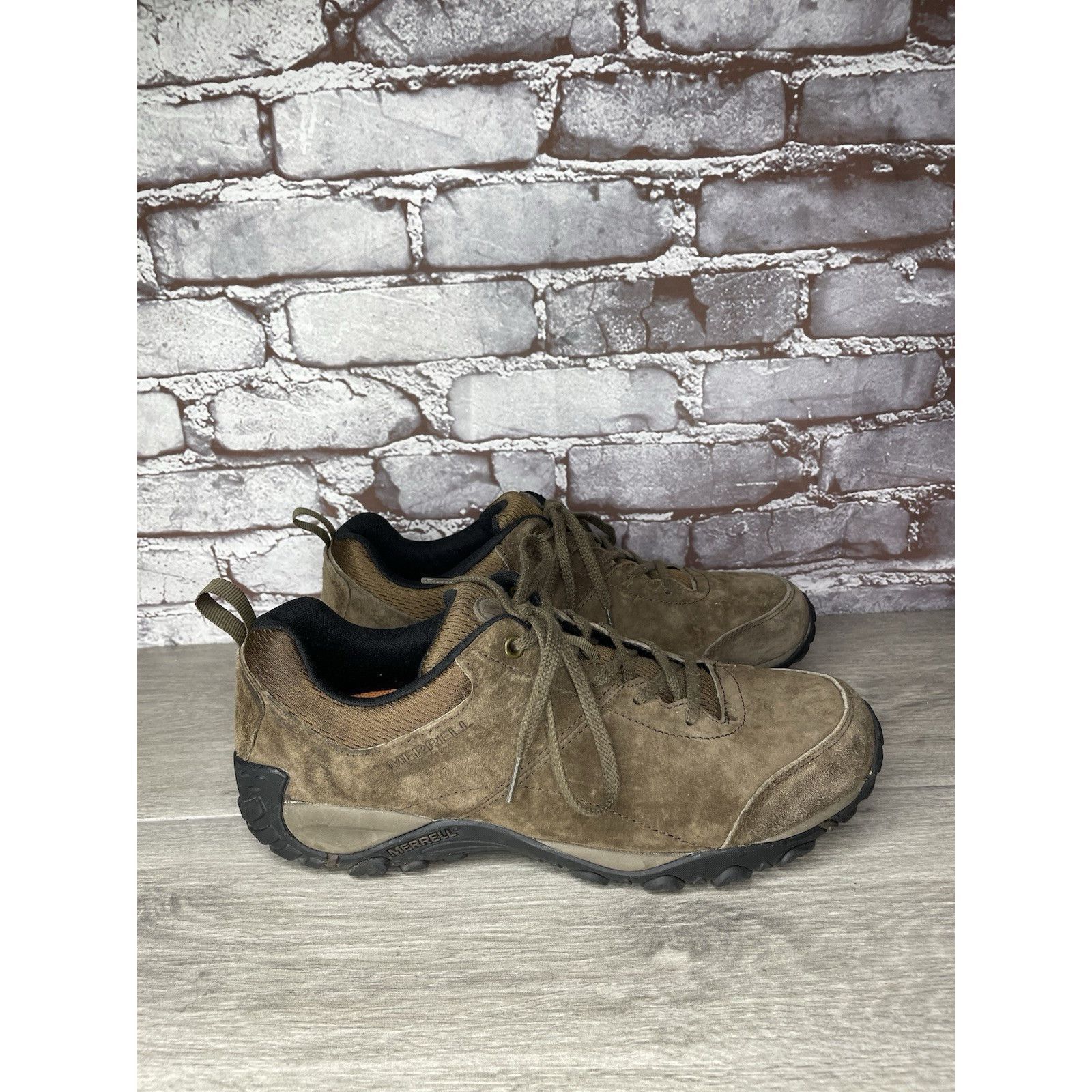 Merrell Merrell Slate Brown Suede Hiking Trail Lace Up Shoes Men’s S Size US 11 / EU 44 - 15 Thumbnail