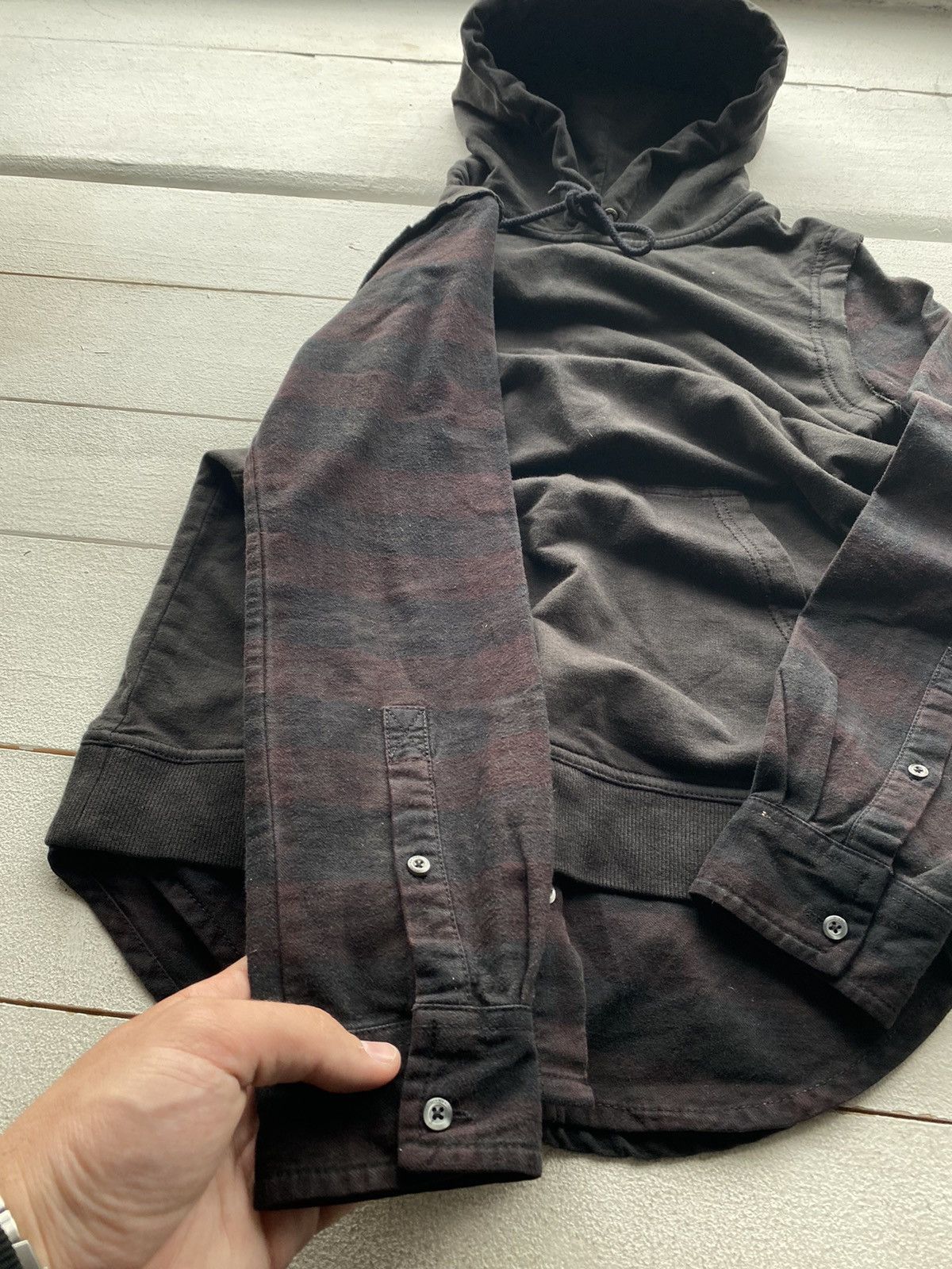 Diesel × Vintage 🔥PUNK DIESEL BLACK SUN FADED LONG HOODIE SMALL WOMENS Size S / US 4 / IT 40 - 13 Thumbnail
