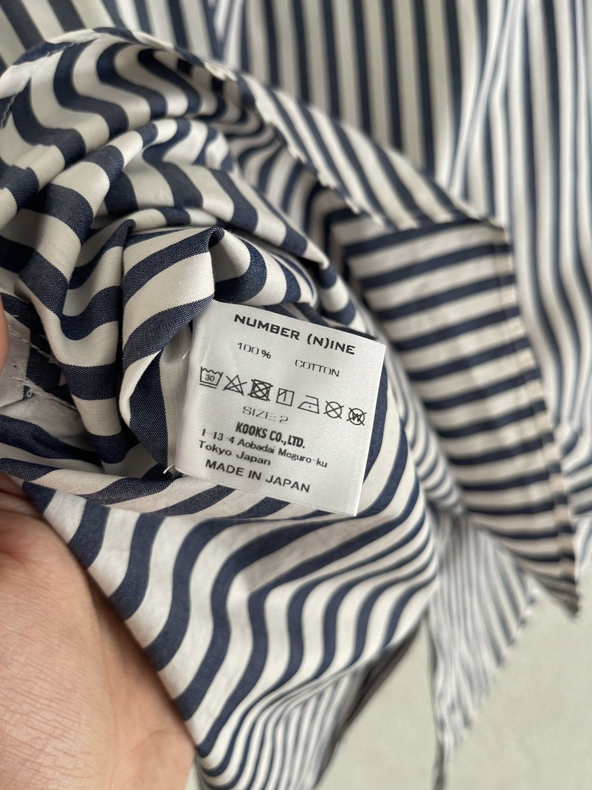 Number (N)ine Number Nine Striped Button Shirt Small Embroidery Size US M / EU 48-50 / 2 - 7 Thumbnail