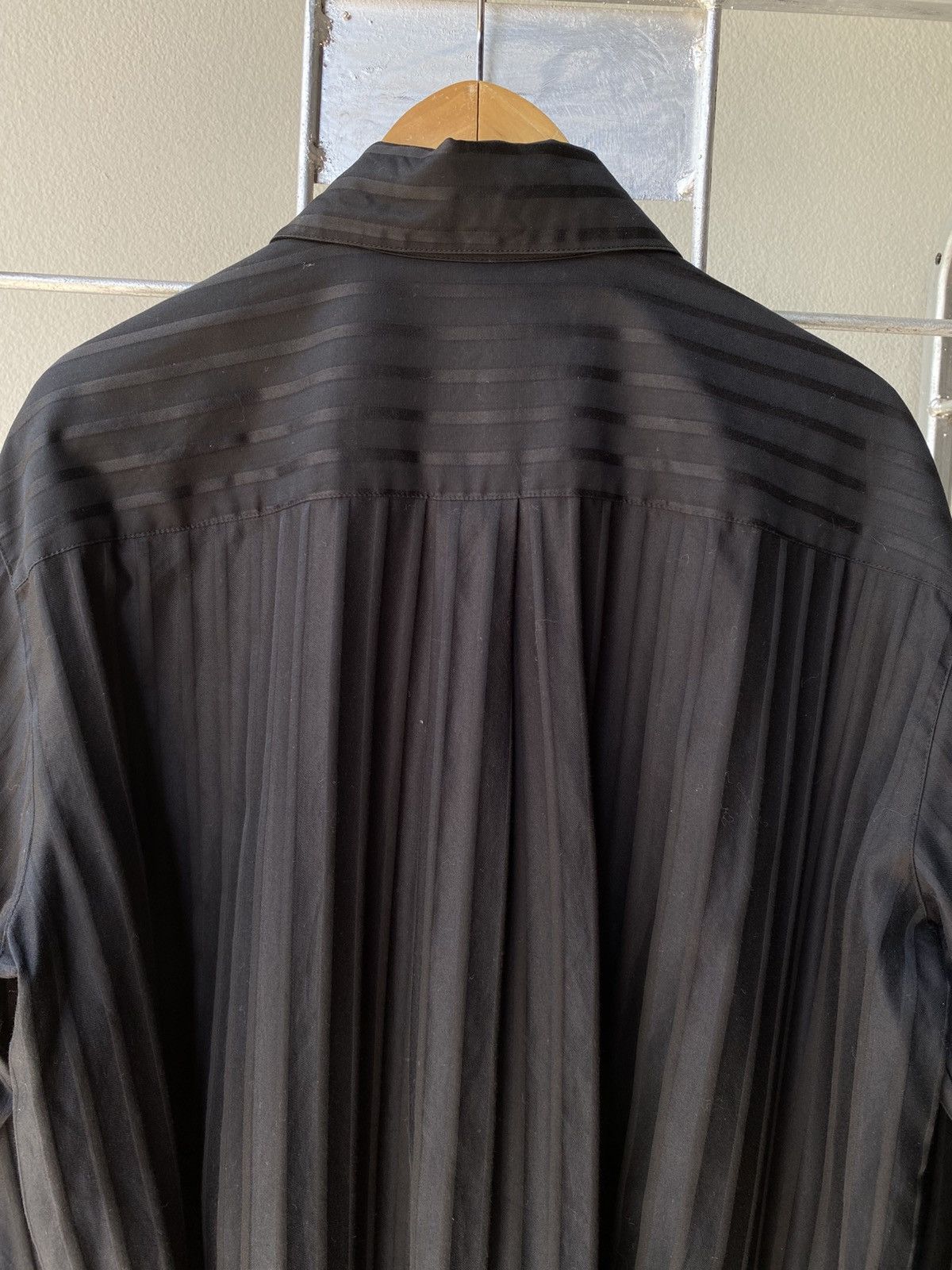 Dior Christian Dior Black Pleated Satin Shirt Size M / US 6-8 / IT 42-44 - 6 Thumbnail