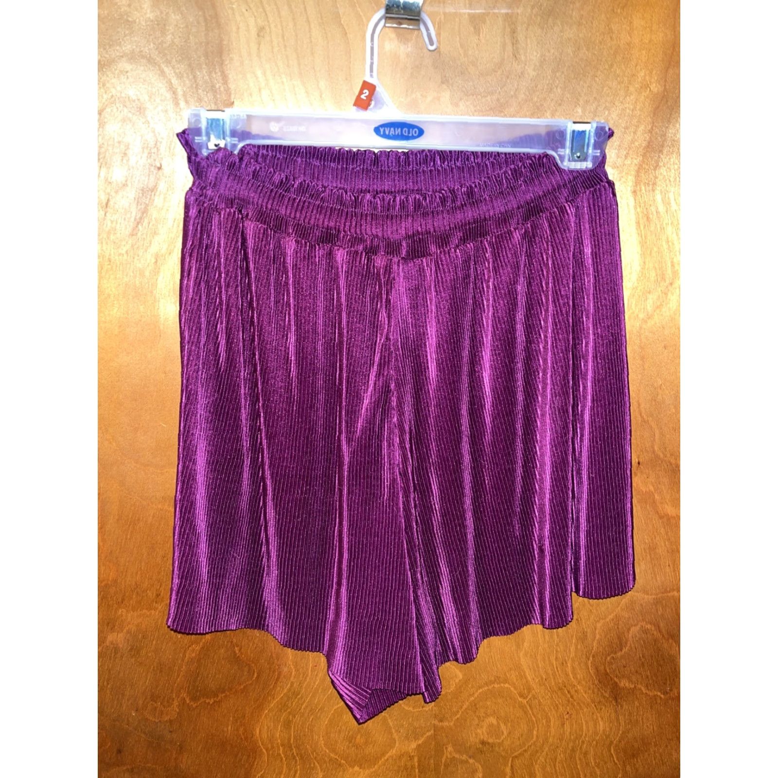 Zara VINTAGE Zara Women’s Skort Casual Summer Spring Microfiber Short Burgundy Small Women Size 32" / US 10 / IT 46 - 2 Thumbnail