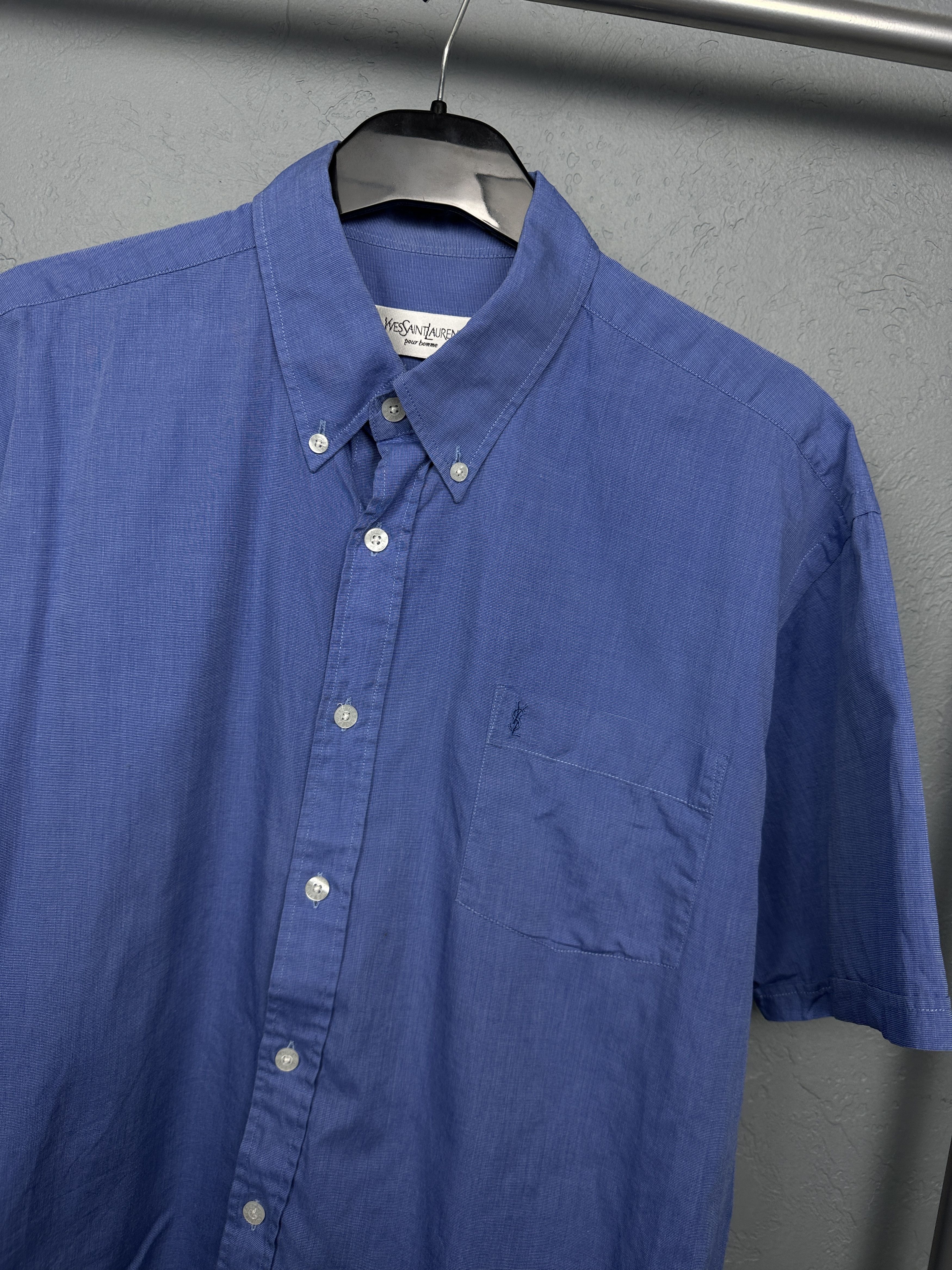 Yves Saint Laurent Yves Saint Laurent Mens Short Sleeve Shirt Size US L / EU 52-54 / 3 - 2 Thumbnail