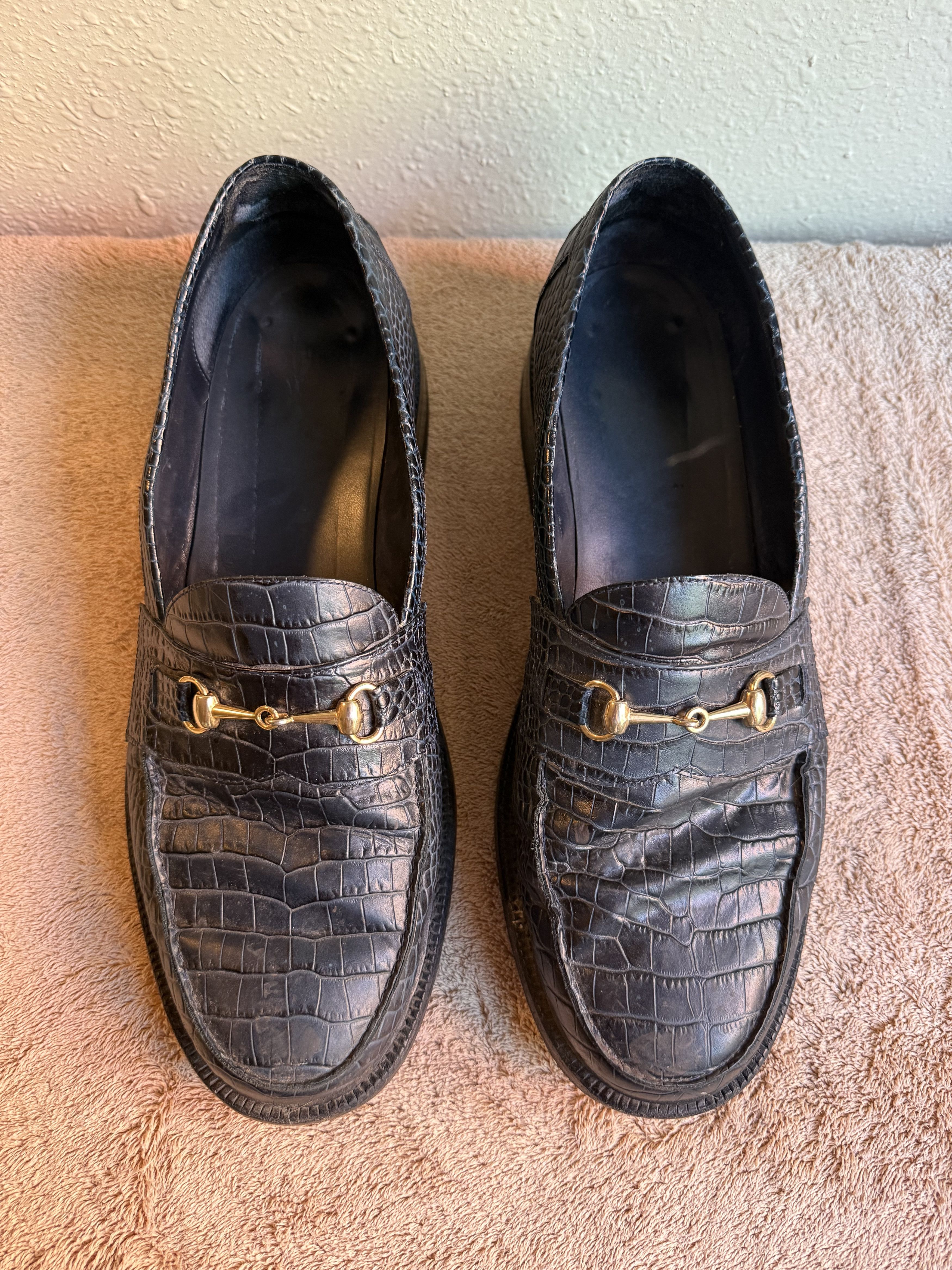 Blackstock & Weber Blackstock & Weber Horse Bit Loafer - Blue Croc Size US 12 / EU 45 - 3 Thumbnail