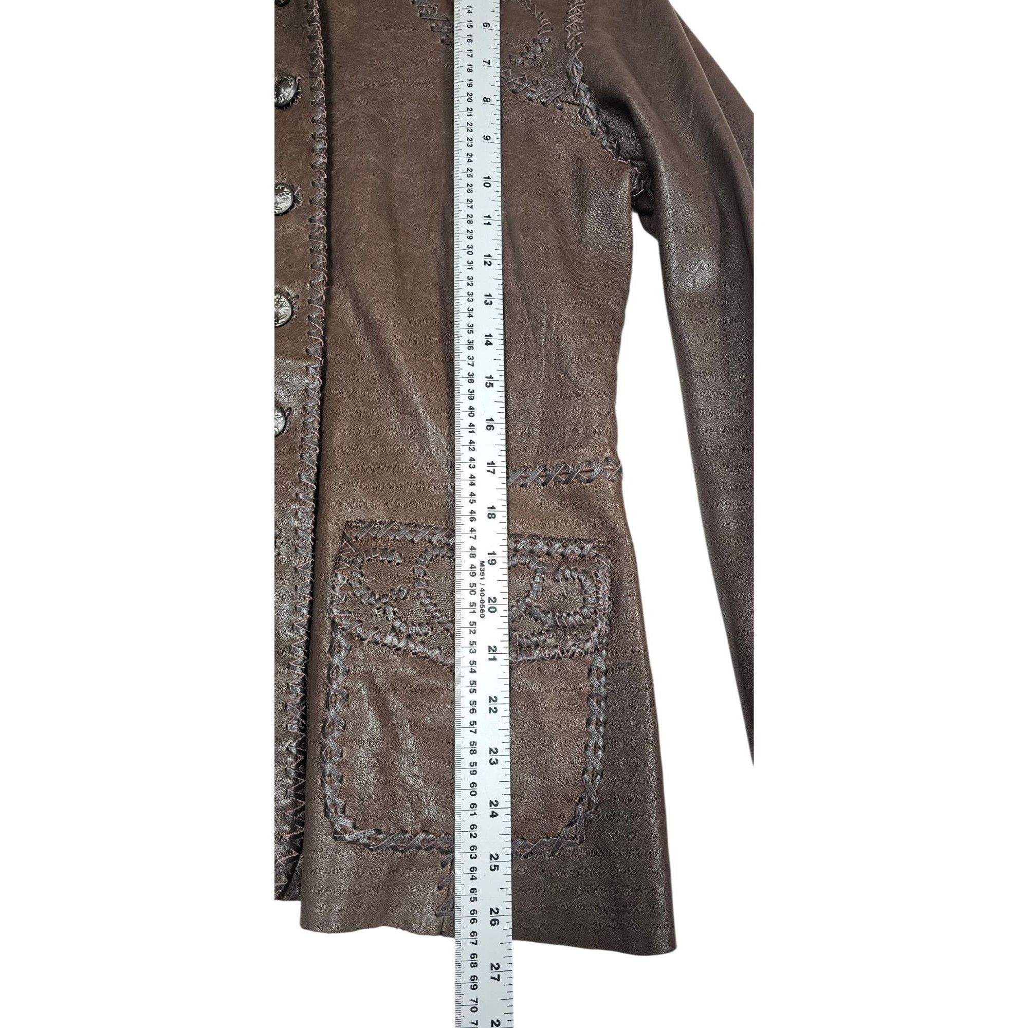 Stitch's Jeans Leather Jacket Tailored Decorative Size M / US 6-8 / IT 42-44 - 5 Thumbnail
