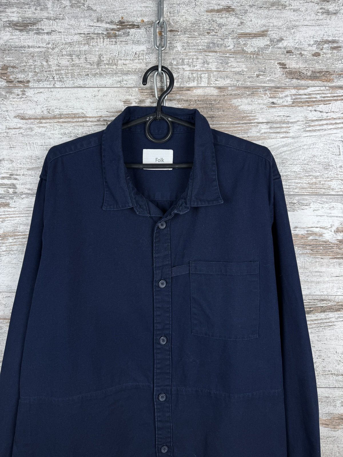 Folk Mens Vintage Folk pocket Shirts button up jacket overshirt Size US M / EU 48-50 / 2 - 2 Thumbnail