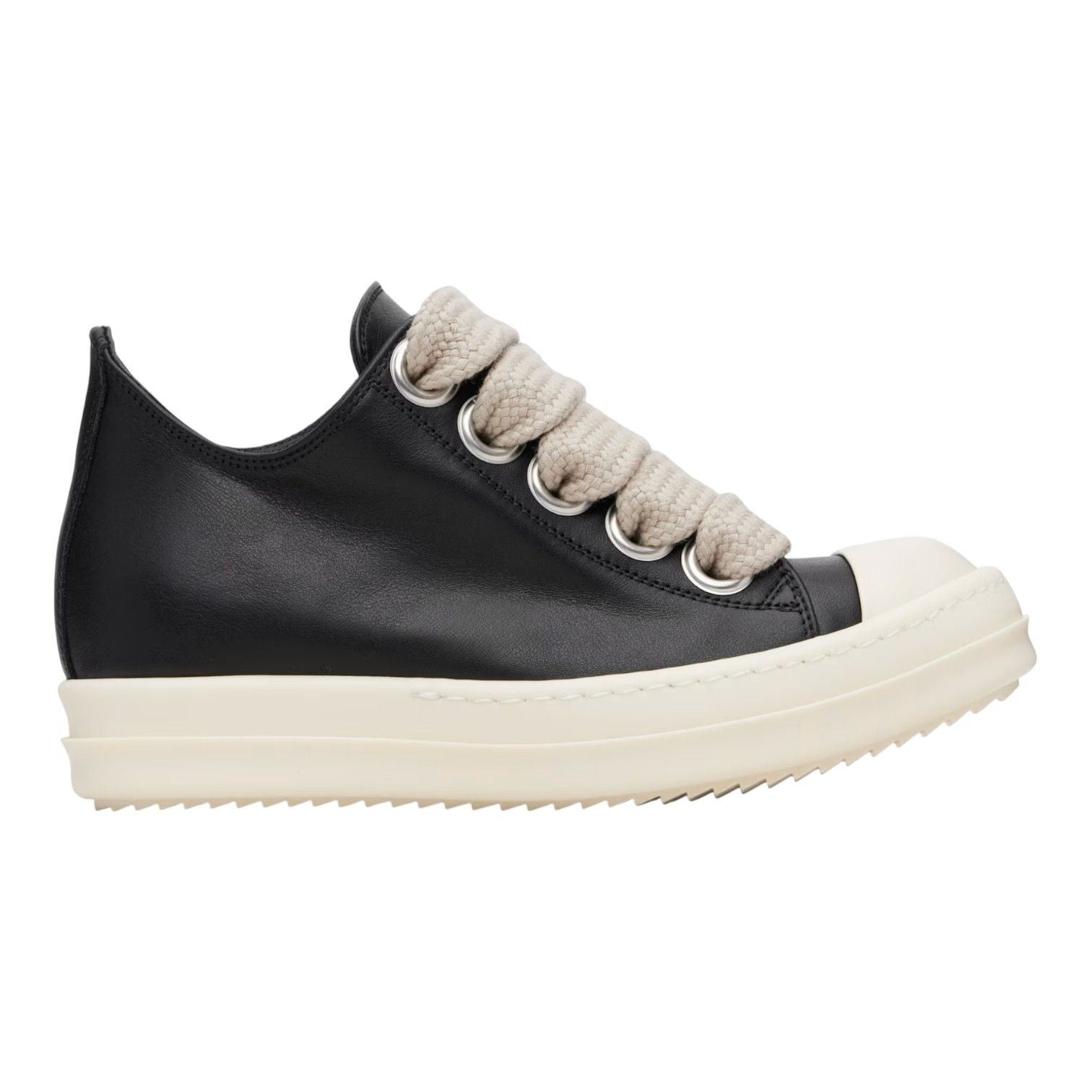 Rick Owens Rick Owens Geobasket in Solid Black / Milk, Size 40.5