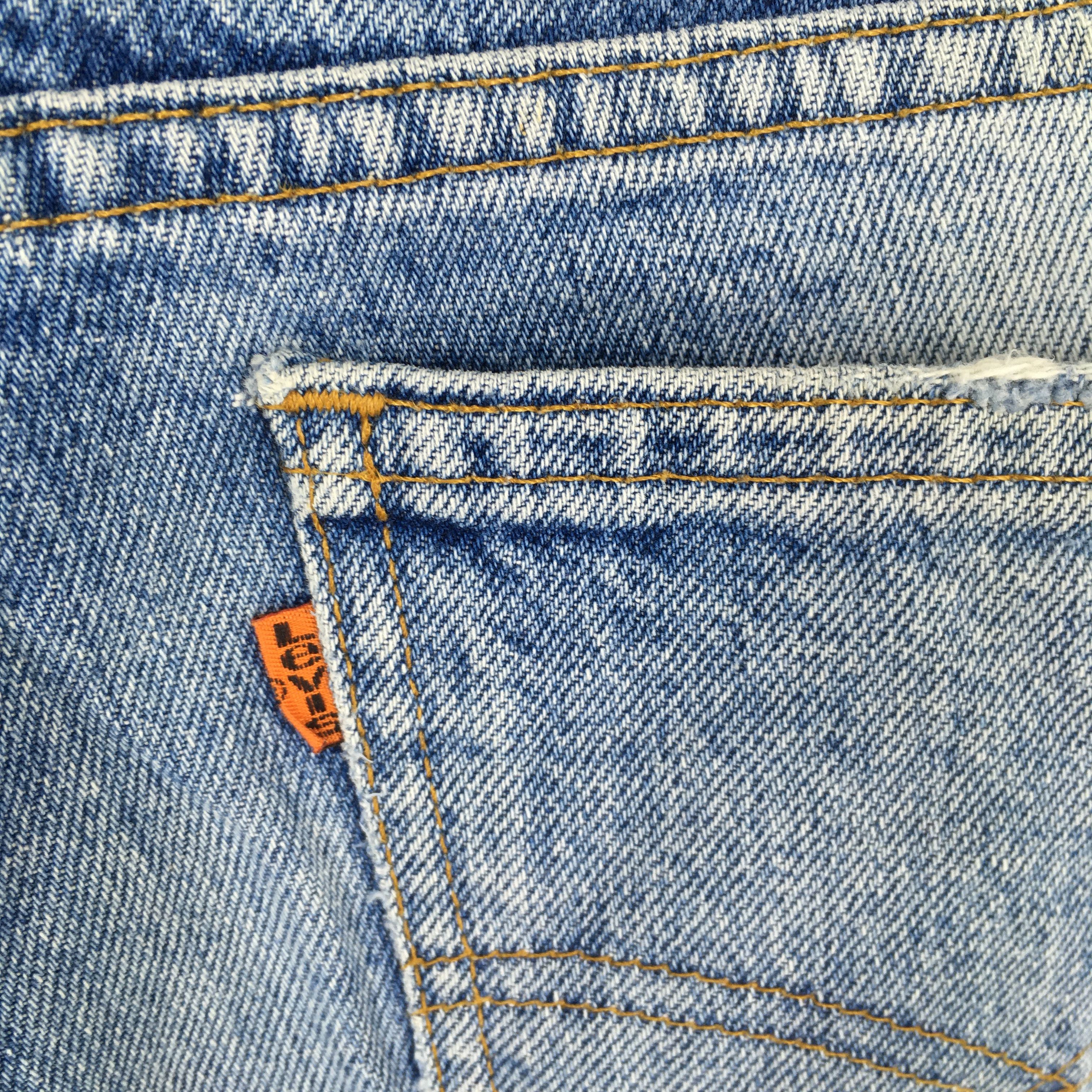 Size 34x29.5 Vintage 90s Levi's 505 Faded Blue Jeans
