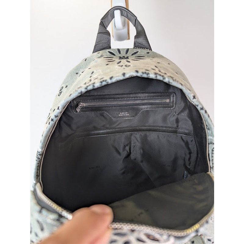 Amiri o1rshd1 Size: OS / Bandana Denim Backpack in Clay Indigo Size ONE SIZE - 14 Thumbnail