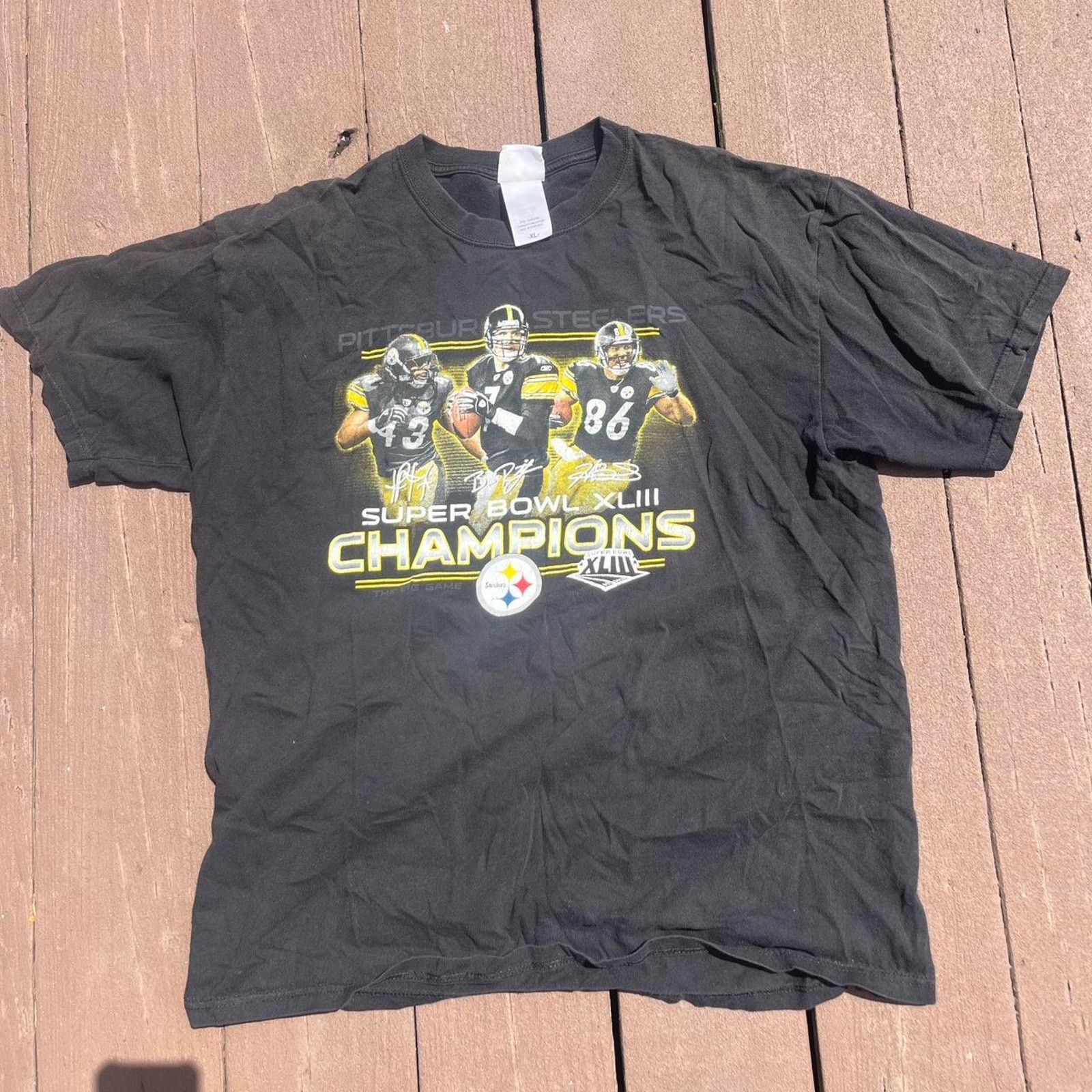 NFL PITTSBURGH STEELERS NFL 2008 SUPER-BOWL CHAMPIONS SHIRT Size US XL / EU 56 / 4 - 1 Thumbnail