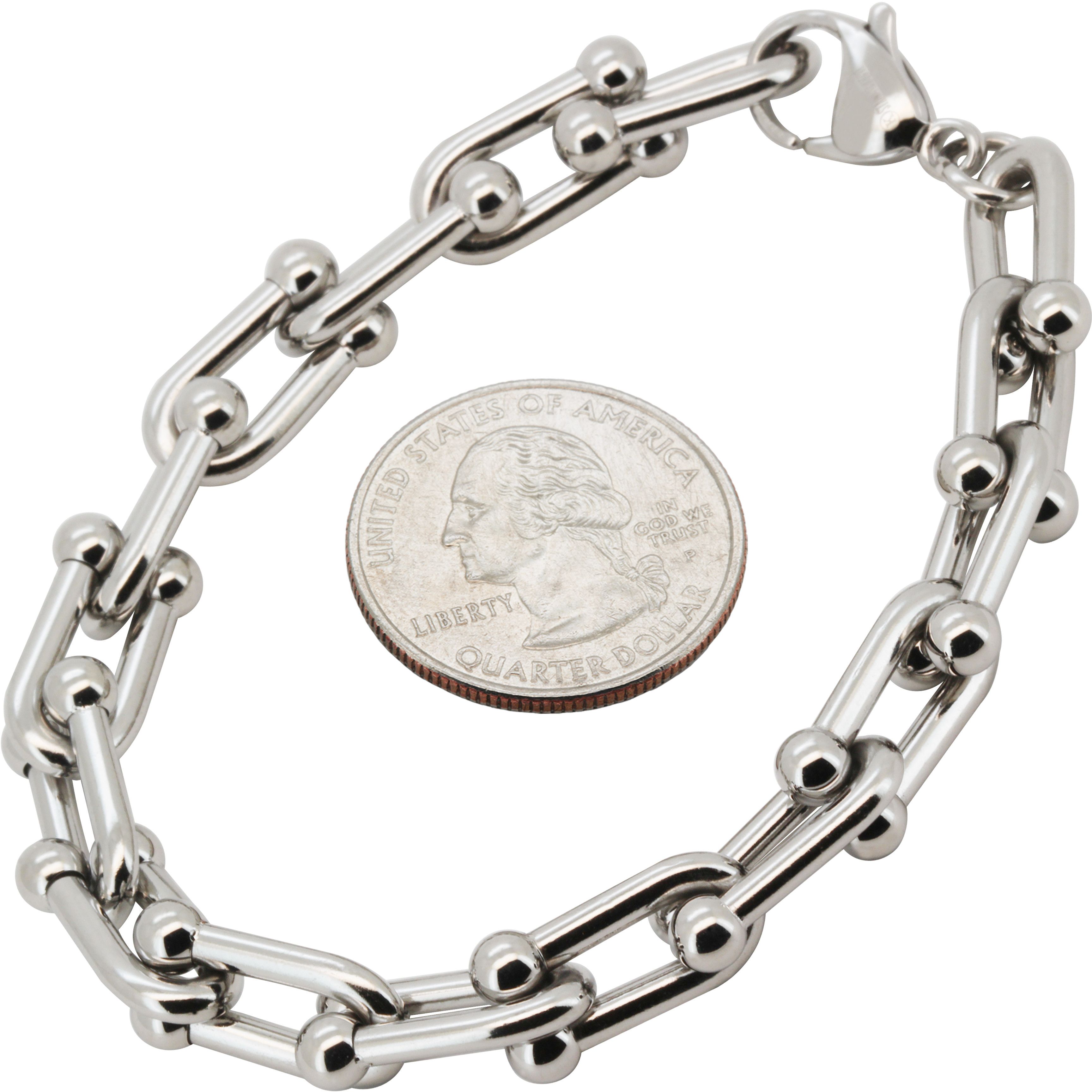 Other 316L Stainless Steel 10mm Graduated Link Bracelet 8" Size ONE SIZE - 1 Preview