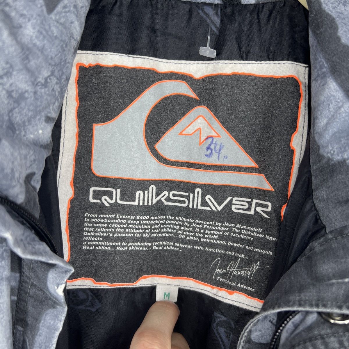 Quicksilver × Quiksilver × Vintage Quiksilver Vintage Tracksuit Suit Ski Racing Body Camo Print Size US M / EU 48-50 / 2 - 10 Thumbnail
