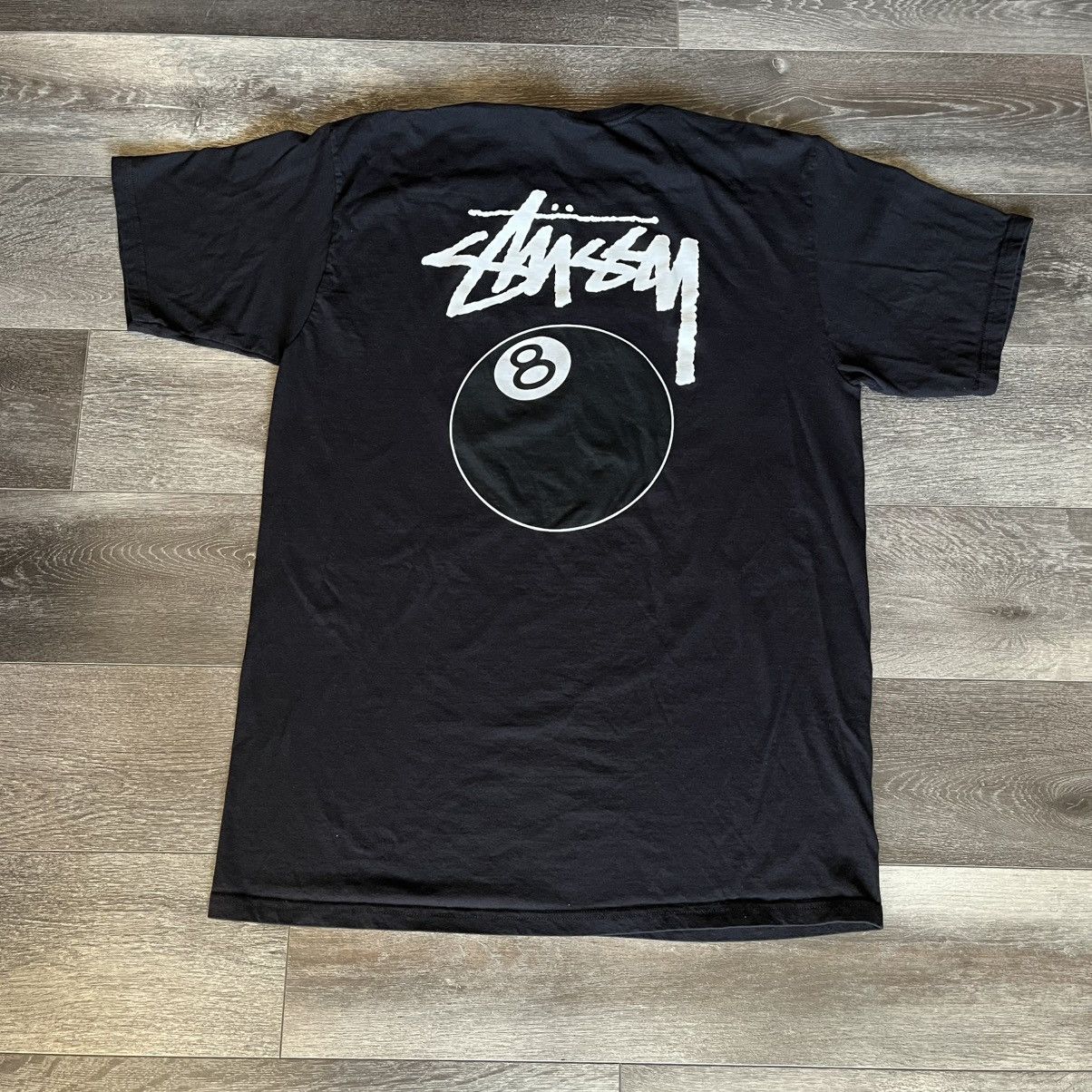 Stussy Vintage 2000s Stussy No 4 Camo 8 Ball Graphic Logo Tee Shirt Size US XL / EU 56 / 4 - 2 Thumbnail