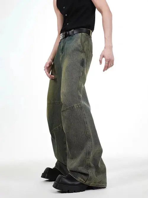 VIBE Vintage washed distressed wide-leg jeans Size US 32 / EU 48 - 5 Thumbnail
