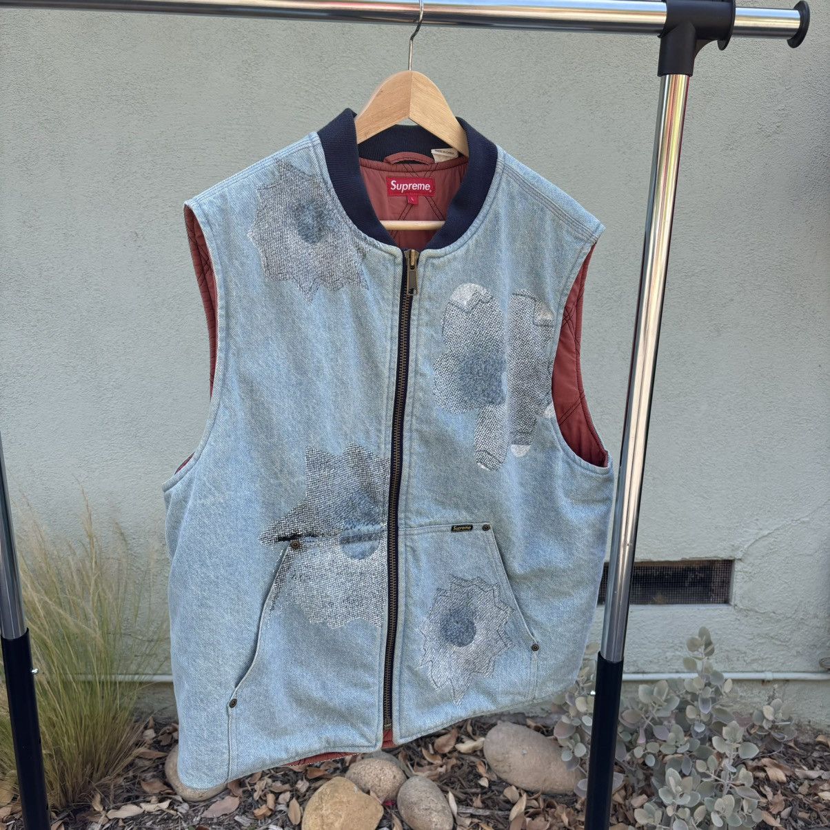 Supreme Supreme Nate Lowman Denim Vest Bullet Hole | Grailed