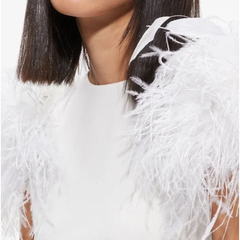 Alice + Olivia Alice + Olivia Tamica Feather Top Medium Size M / US 6-8 / IT 42-44 - 3 Thumbnail
