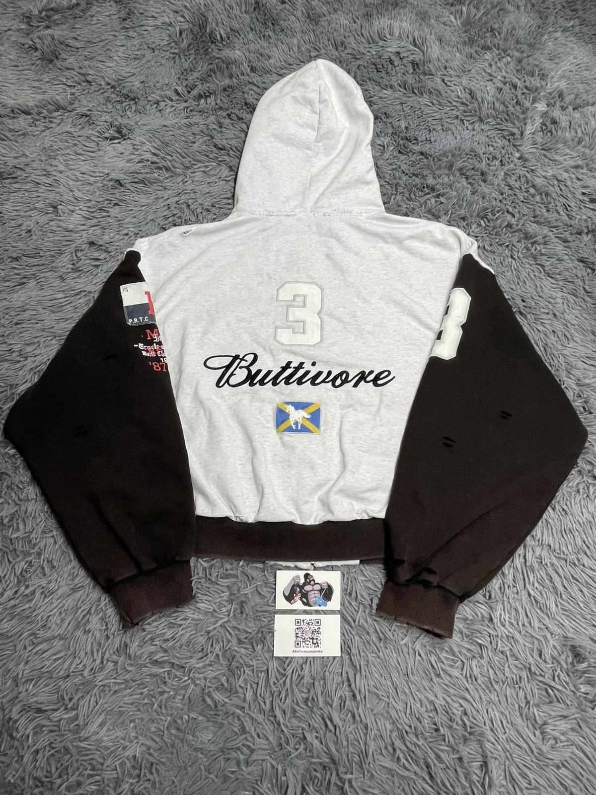 PROJECT G/R Protocol Index Buttivore Zip Hoodie White Melange Size US S / EU 44-46 / 1 - 3 Thumbnail