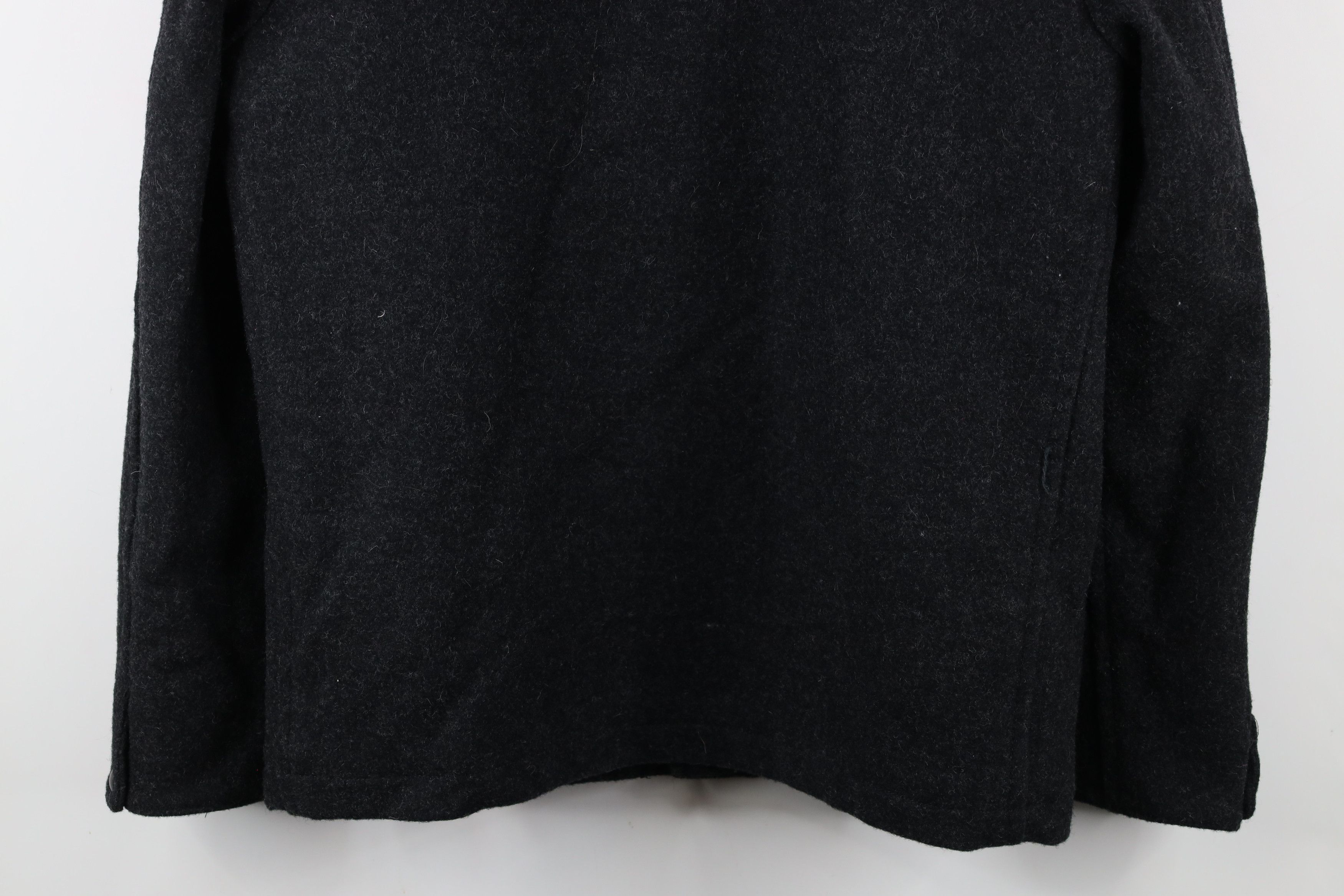 J.Crew × Vintage J Crew Pile Fleece Lined Wool Button Jacket Charcoal Gray Size US M / EU 48-50 / 2 - 14 Thumbnail