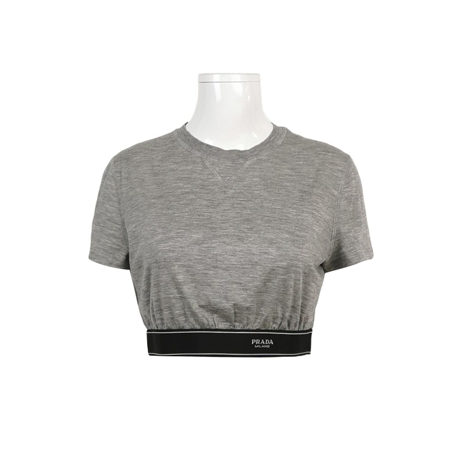 Prada Prada Logo Band Crop Top Size IT 42 Size M / US 6-8 / IT 42-44 - 1 Thumbnail
