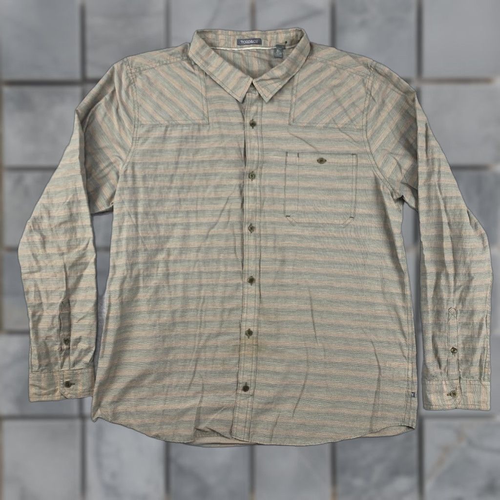Toad&Co Toad&Co Shirt Mens XL Long Sleeve Button Up Pocket Mini Houndstooth Gray Size US XL / EU 56 / 4 - 1 Thumbnail
