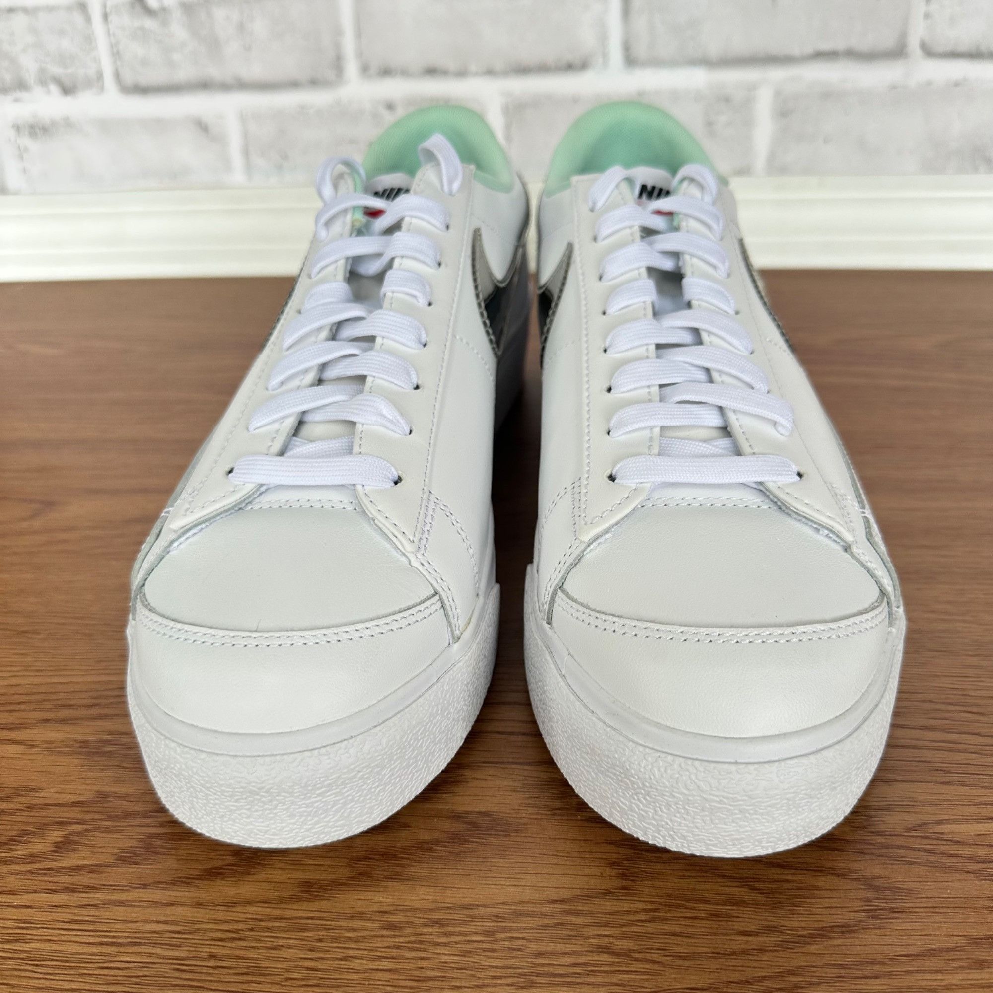 Nike ⭐Nike Blazer Low Platform Sz 10 Men's Shoes White Silver Sne Size US 10 / EU 43 - 4 Thumbnail