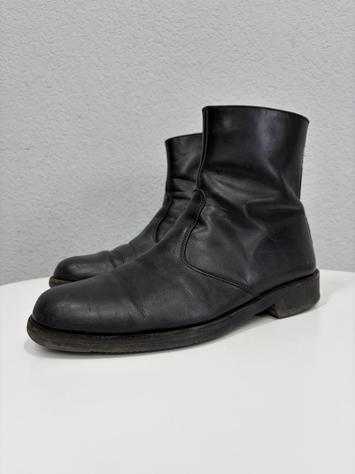 14th Addiction Vintage Rick Owens Style y2k Leather Biker Boots CCP Guidi Size US 9 / EU 42 - 4 Thumbnail