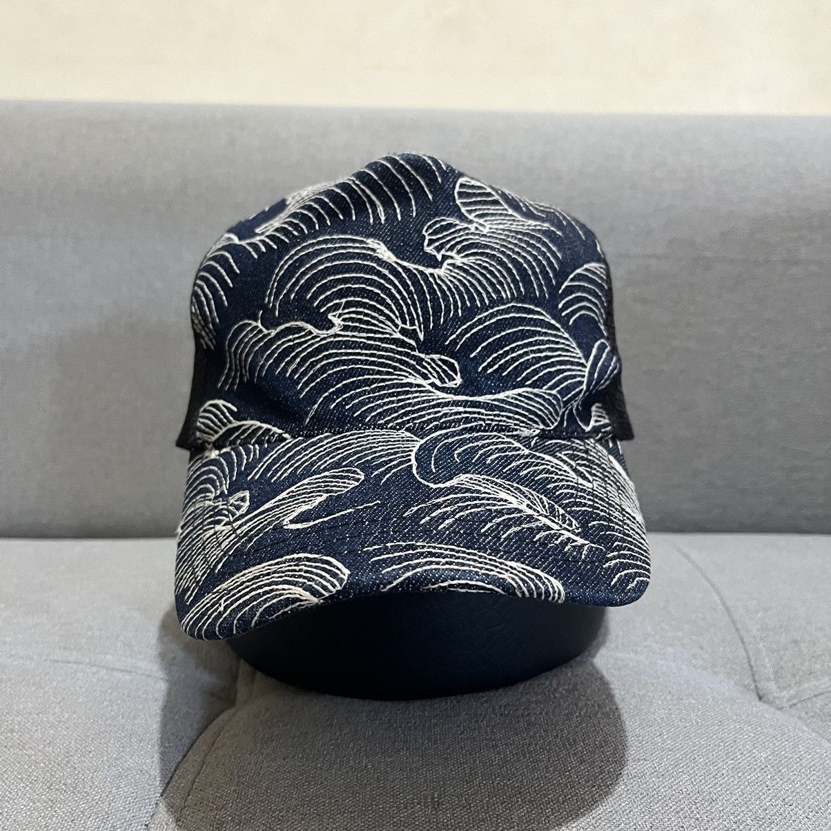 RMC Jeans RMC Japan Tsunami Wave Denim Mesh Cap Size ONE SIZE - 1 Thumbnail