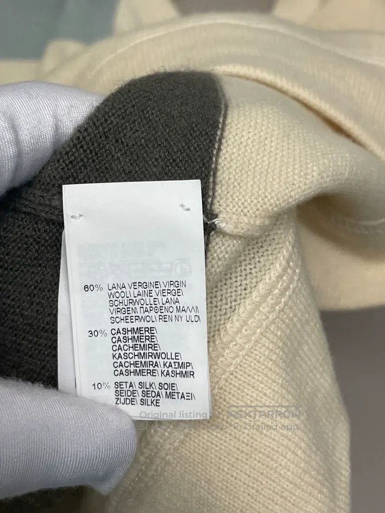 Brunello Cucinelli Brunello Cucinelli Beige Color Blocked Wool Cashmere Sweat Size XS / US 0-2 / IT 36-38 - 4 Thumbnail