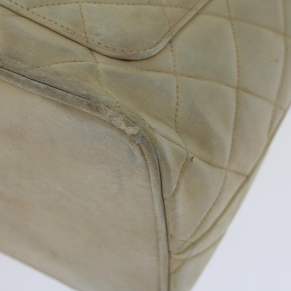 Chanel CHANEL Tote Bag Lamb Skin Beige CC Size ONE SIZE - 13 Thumbnail