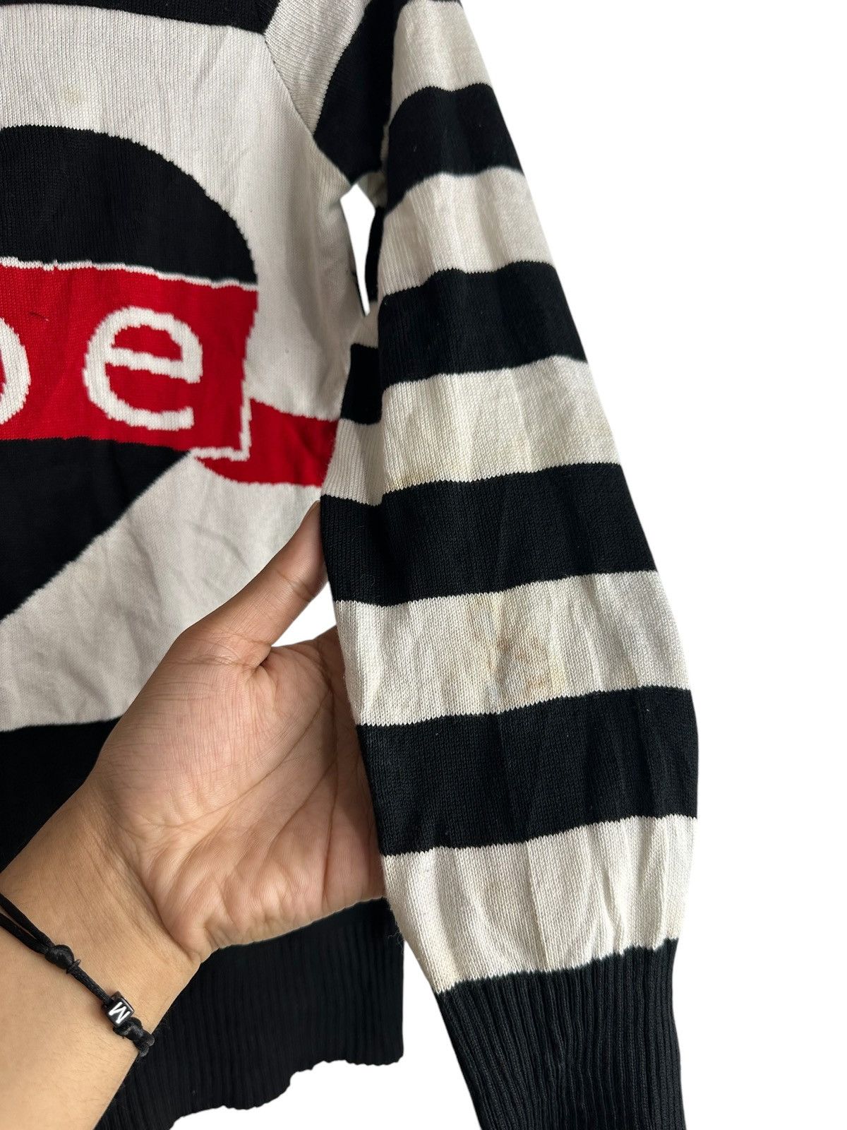 Japanese Brand BEBE STRIPE BLACK AND WHITE ZIPPER KURT COBAIN GRUNGE STYLE Size XS / US 0-2 / IT 36-38 - 8 Thumbnail