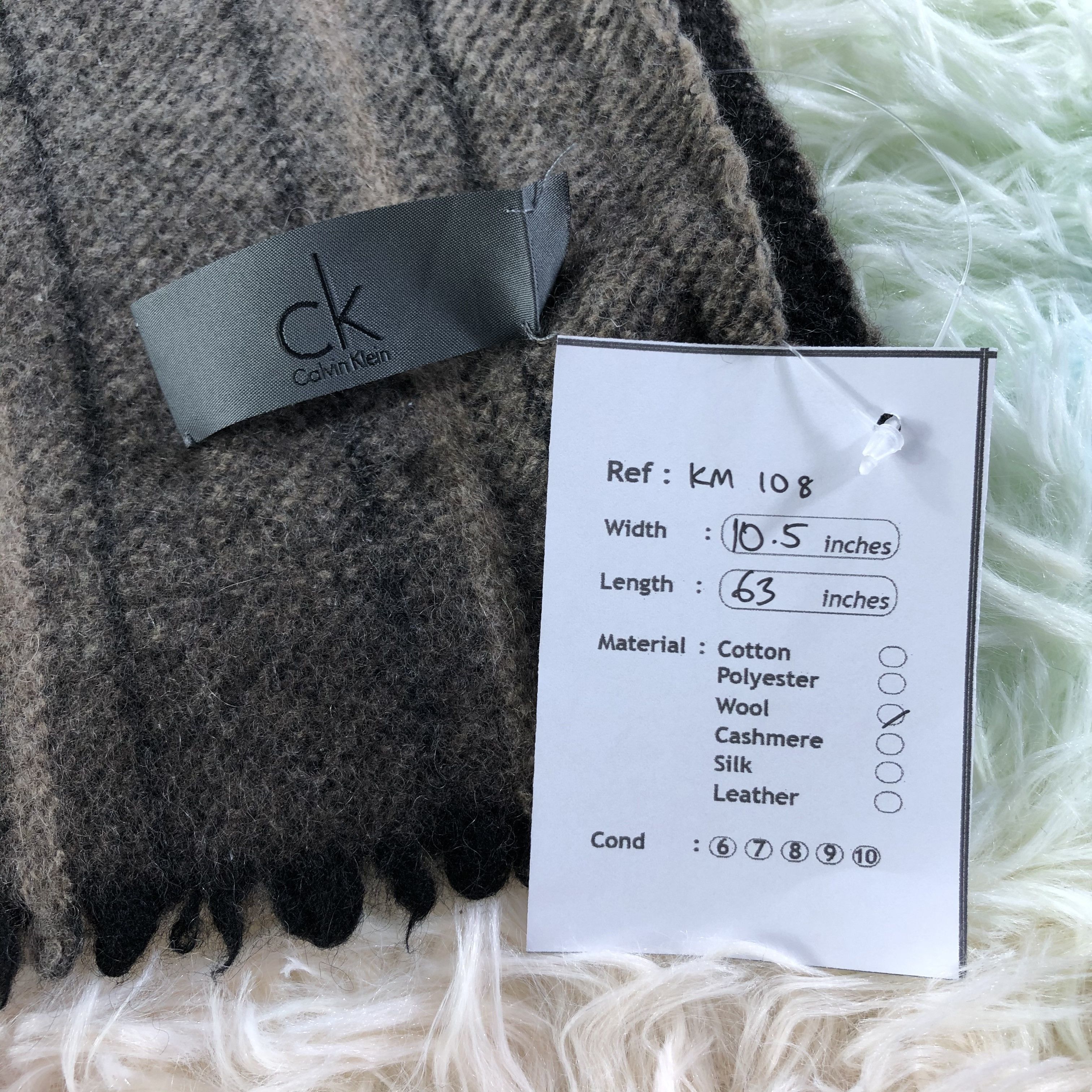 Calvin Klein × Vintage Calvin Klein Scarf / Muffler / Neckwear - KM108 Size ONE SIZE - 6 Thumbnail