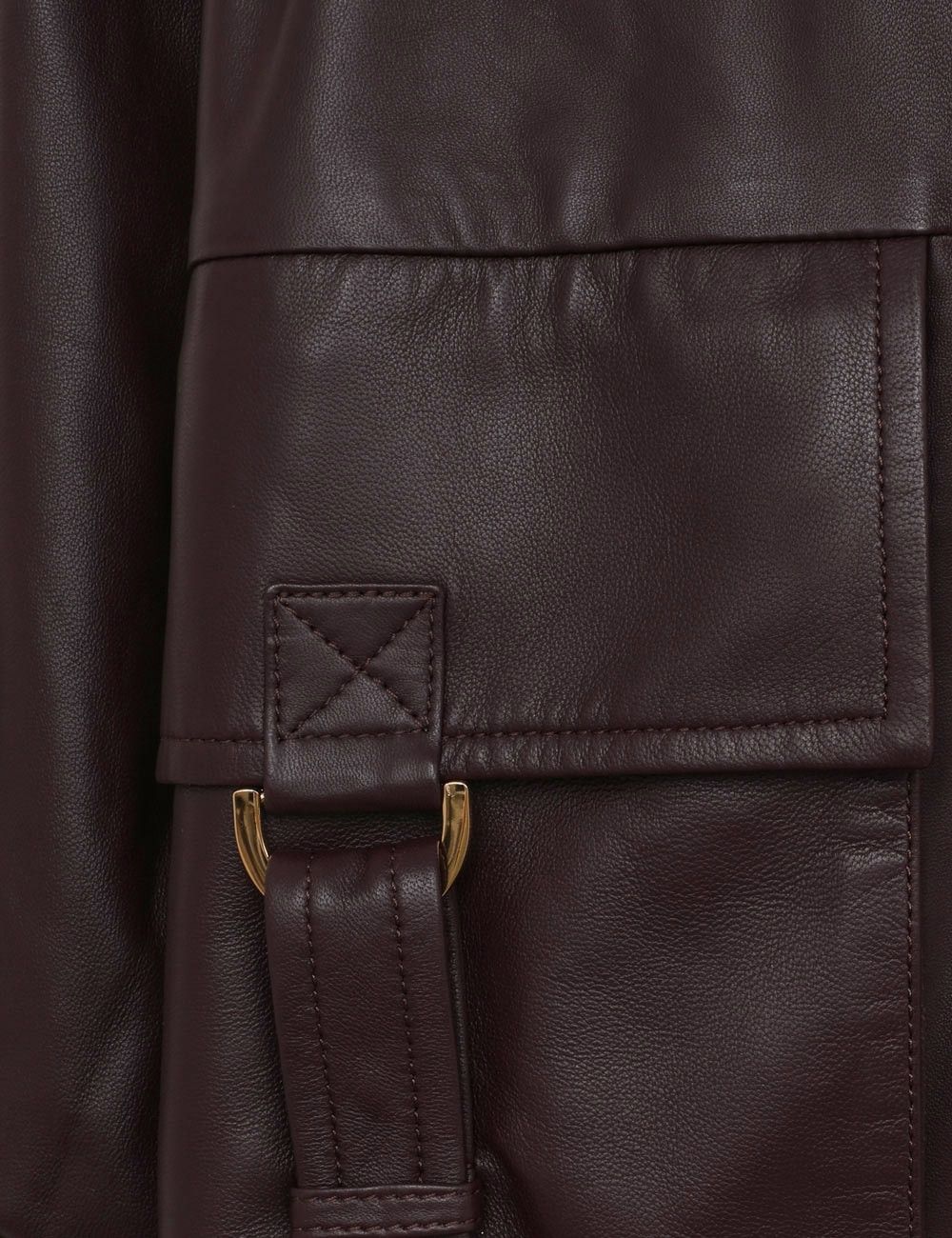 Zimmermann oc11z0725 Illustration Leather Jacket in Brown Size M / US 6-8 / IT 42-44 - 6 Thumbnail