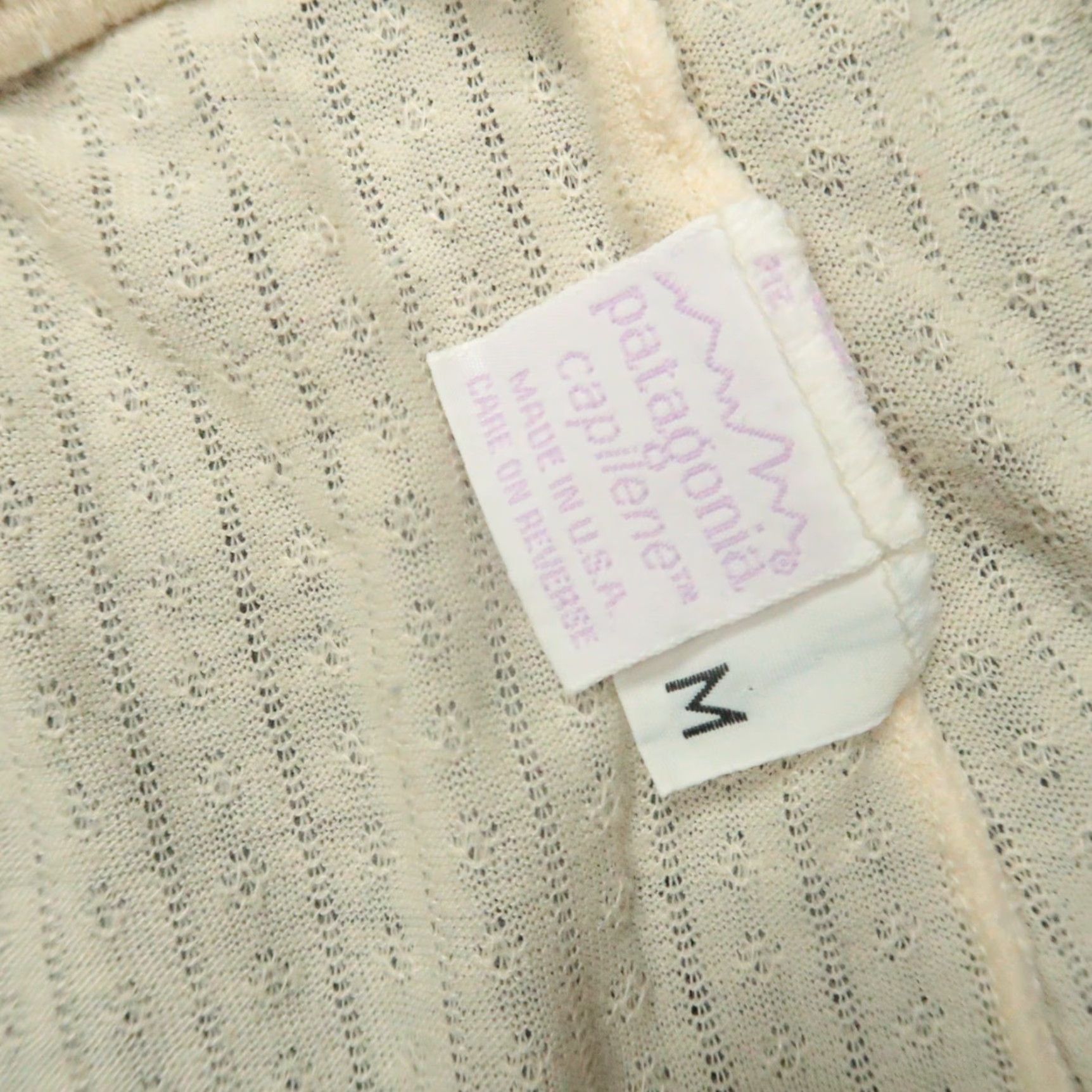 Patagonia VINTAGE Patagonia Brand Patagonia US United States Pants Women Medium Beige Cream Tan Baselayer Lace Capilene USA Size 32" / US 10 / IT 46 - 3 Thumbnail