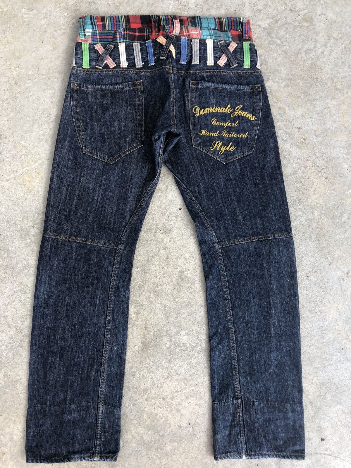 Hysteric Glamour Japanese Dominate Double Waist Embroidered Distressed Jeans Size US 33 - 2 Thumbnail