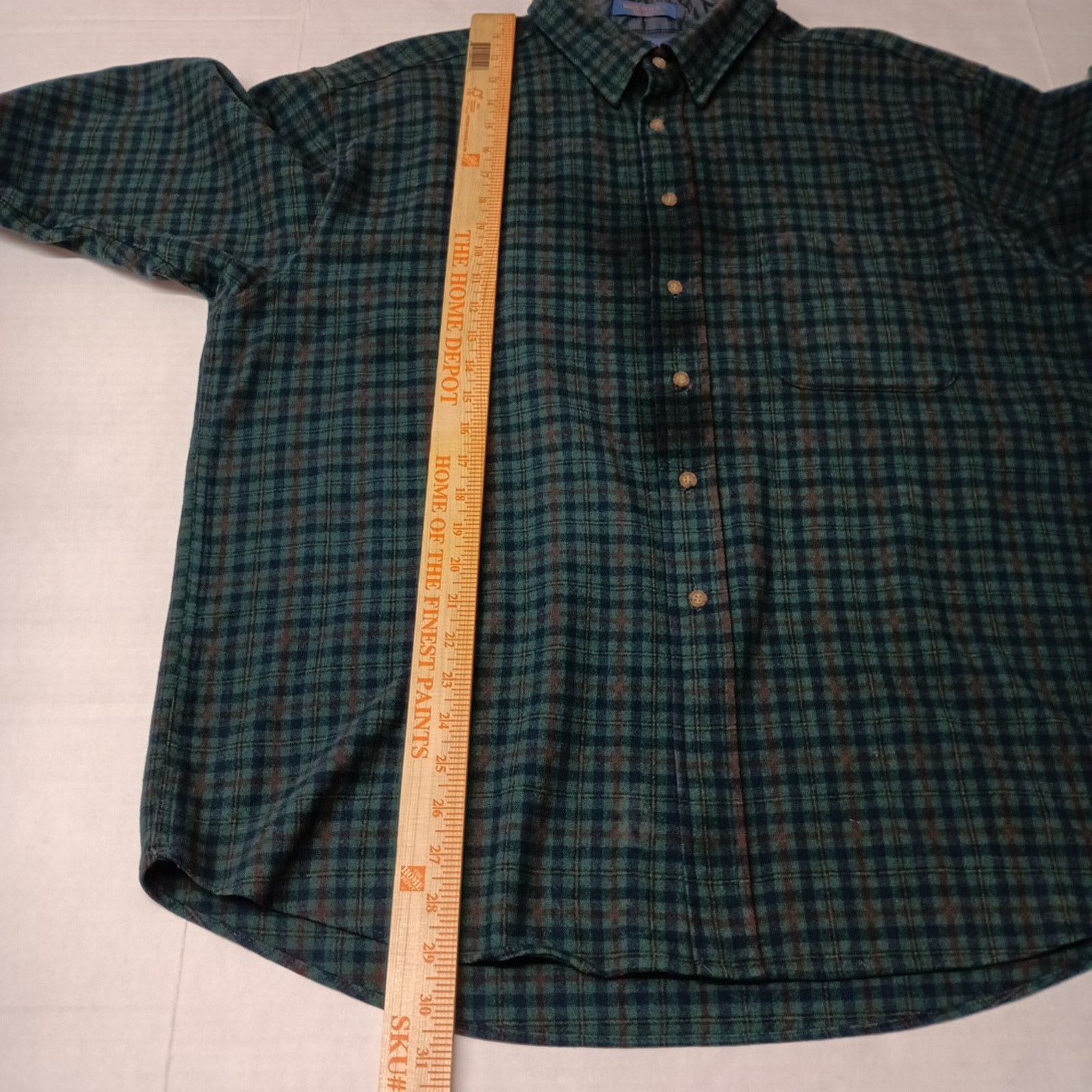 Pendleton Vin Pendleton Wool Flannel Check Plaid Green Blue Men's XL Size US XL / EU 56 / 4 - 7 Thumbnail