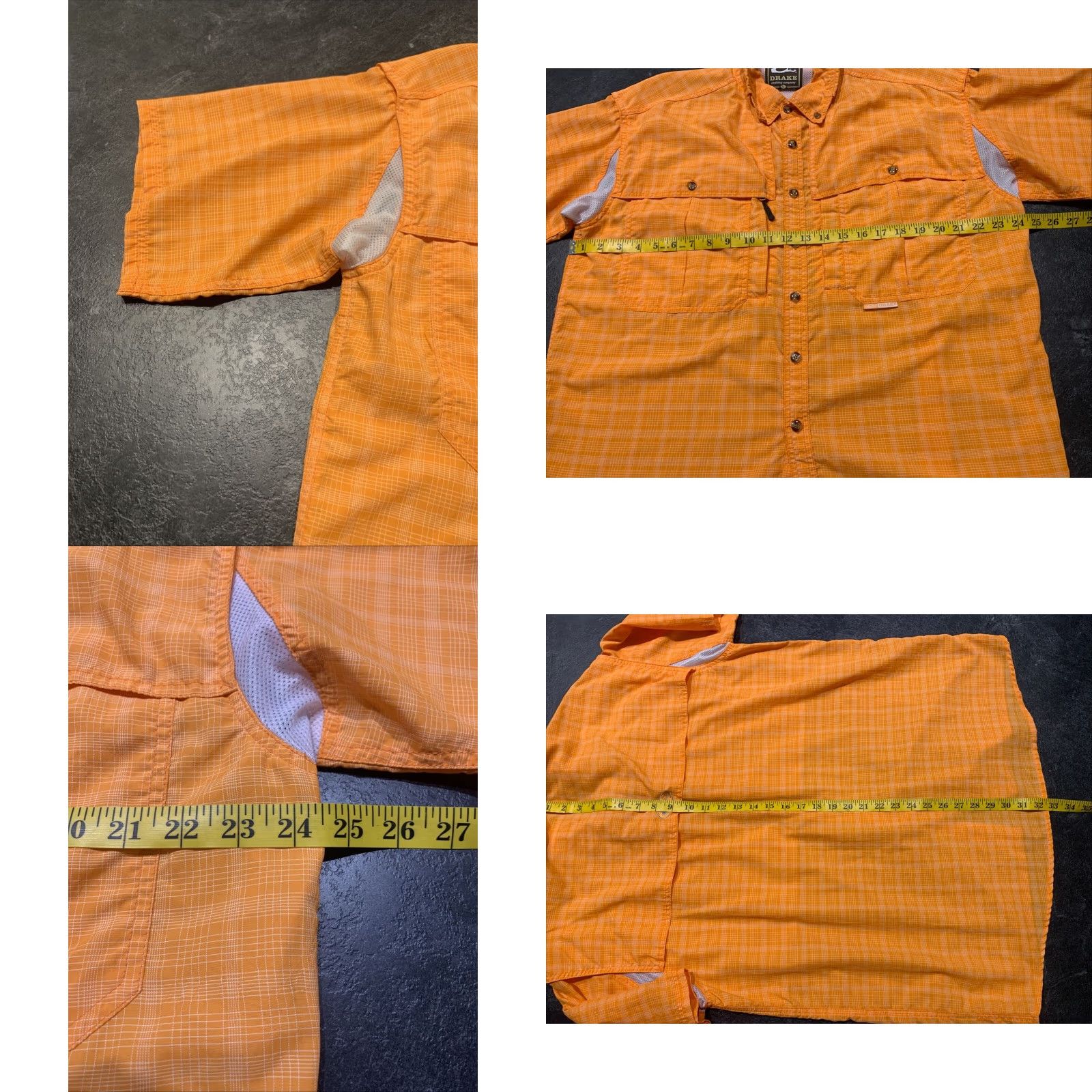 Vintage VINTAGE Drake Mens Short Sleeve Button-Up Fishing Shirt Lightweight Orange Large Mens Size US L / EU 52-54 / 3 - 8 Thumbnail