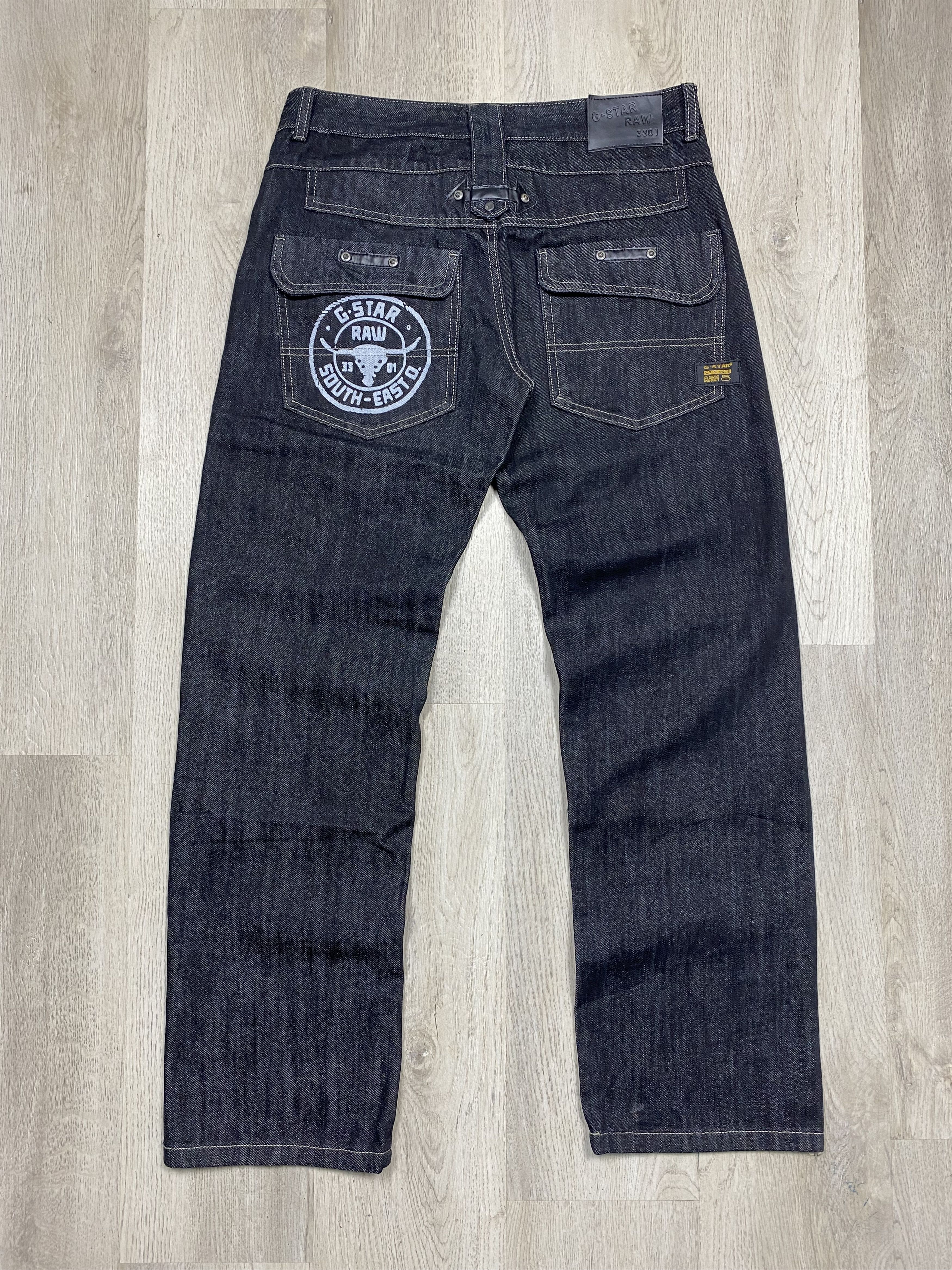 G Star Raw Vintage Mens Storm Elwood Denim Pants Jeans